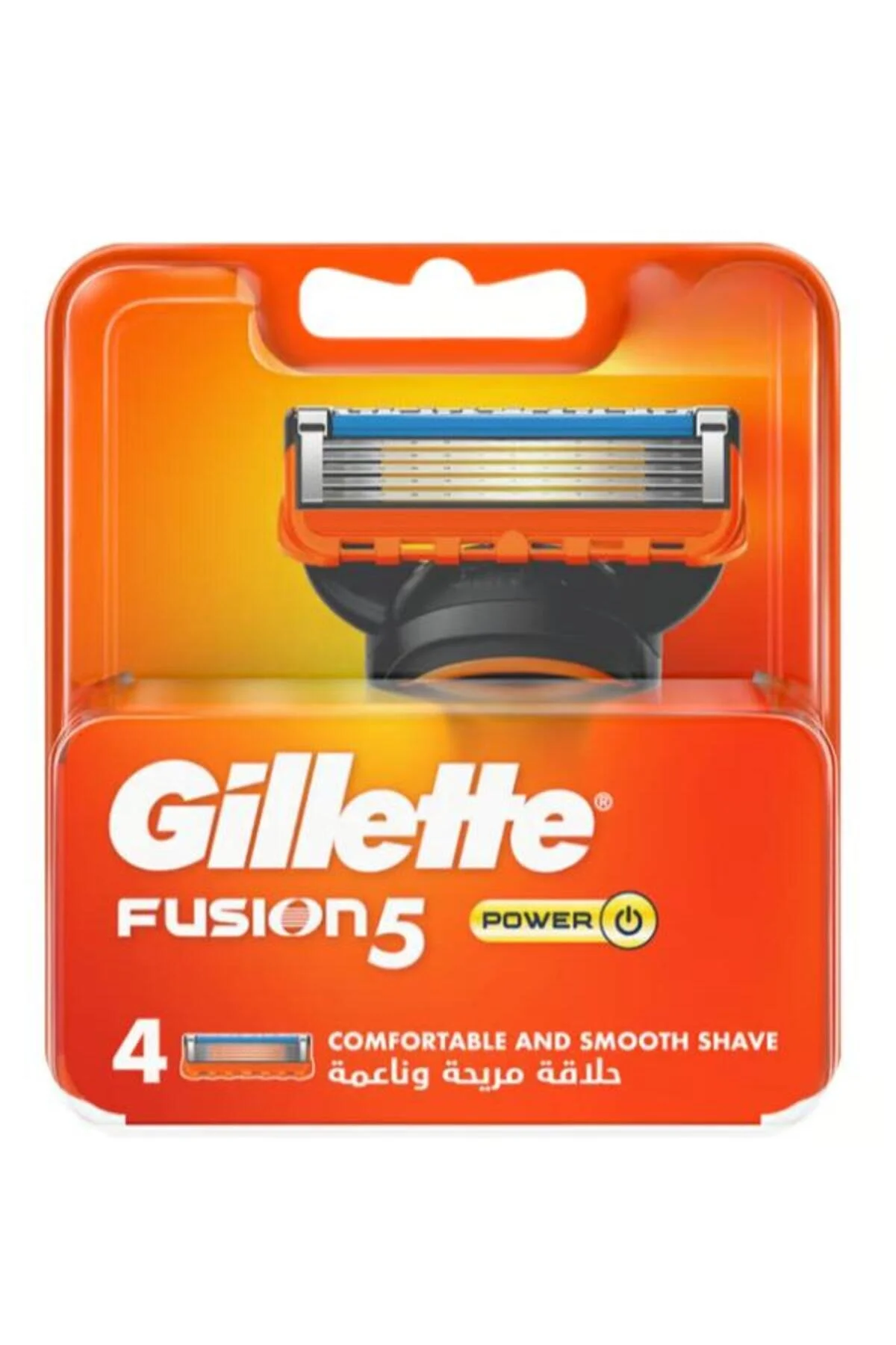 تیغ اصلاح مرطوب مردانه مدل Fusion Power بسته 4 عددی ژیلت Gillette