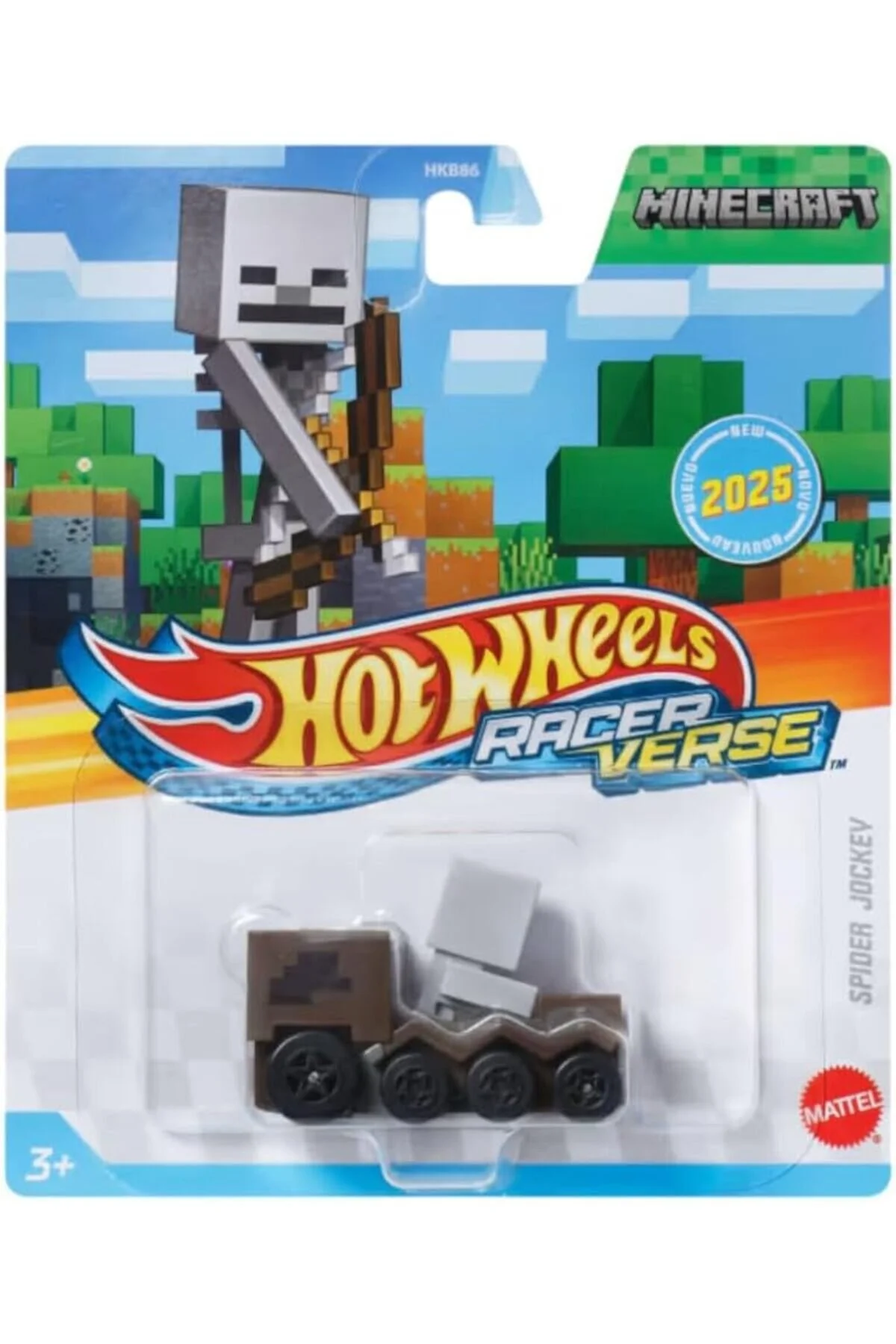 ماشین اسباب بازی RACERVERSE MINECRAFT SPIDER JOCKEY HRT38 از ترکیه HOT WHEELS
