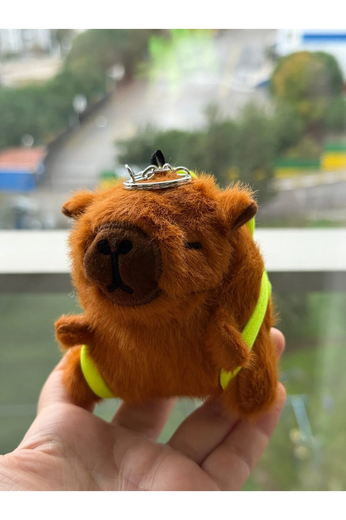 اسباب بازی های پشمی شکل جاکلیدی CAPYBARA GREEN SULPHATE PLUSH womi