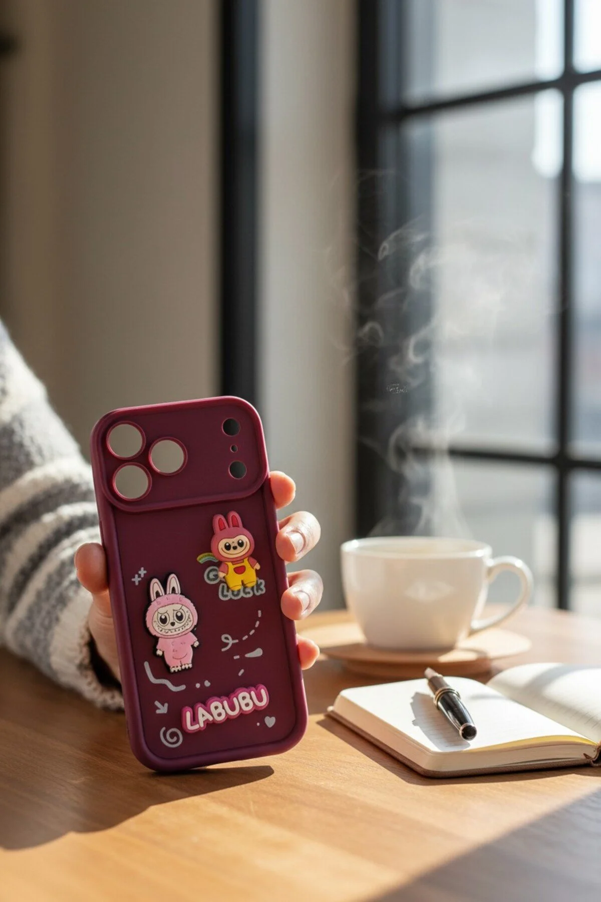 کاور و قاب روکش سیلیکونی شکلاتی BTU APPLE IPHONE 17 PRO MAX LABUBU batuteknoloji