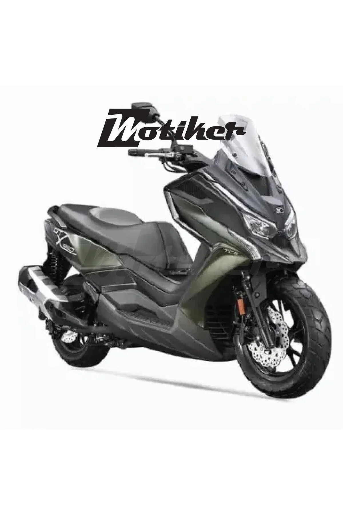 محافظ باک و برچسب مدل موتور سیکلت کیمکو 360 DTX سمت راست دم عقب چپ Motiker
