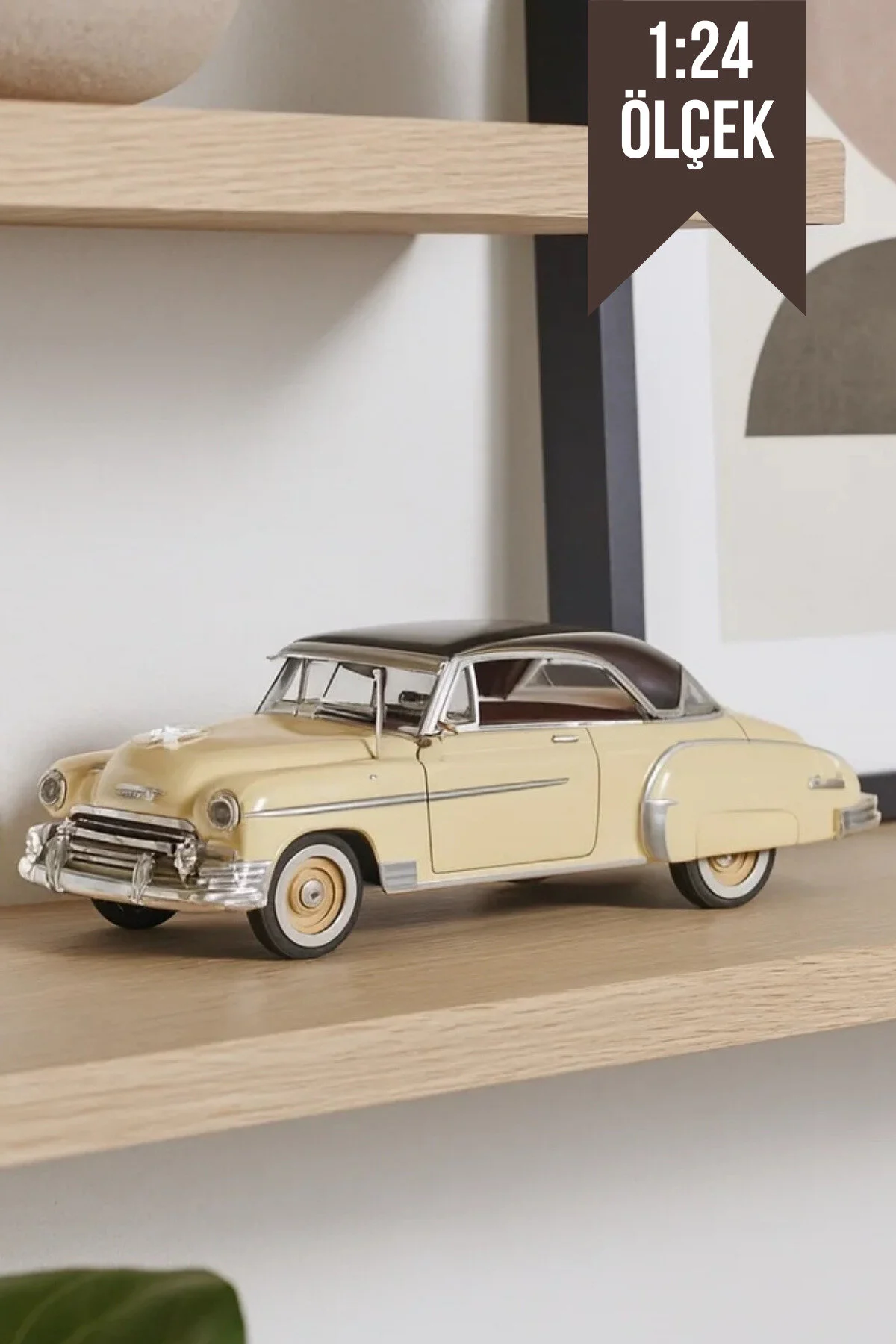 ماشین اسباب بازی BEIGE 1:24 SCALE DIE CAST DETAIL 1950 CHEVY BEL AIR TOY METAL CLASSIC CAR MODEL COLLECTIBLE craftivio