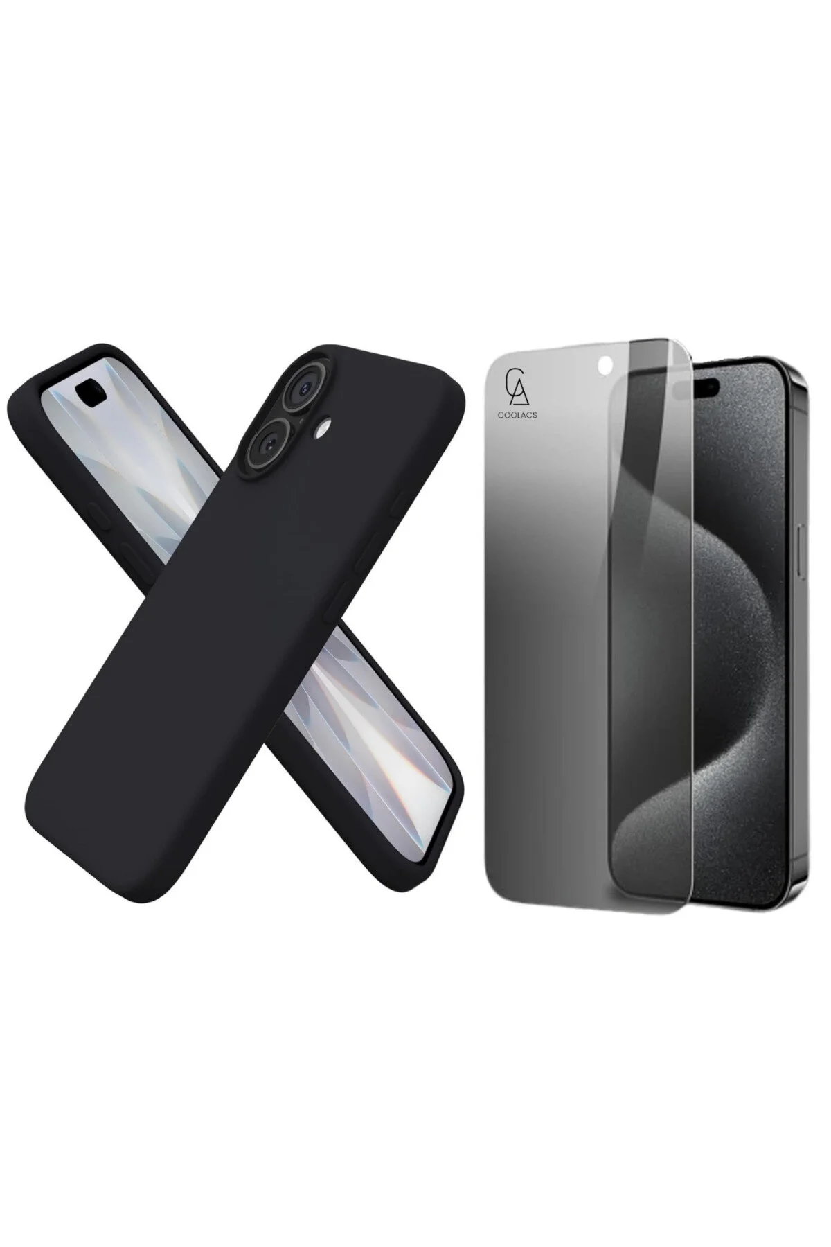 کاور و قاب محافظ صفحه نمایش شیشه ای با پوشش کامل مخملی سازگار آیفون 17 GHOST PRIVACY Coolacs