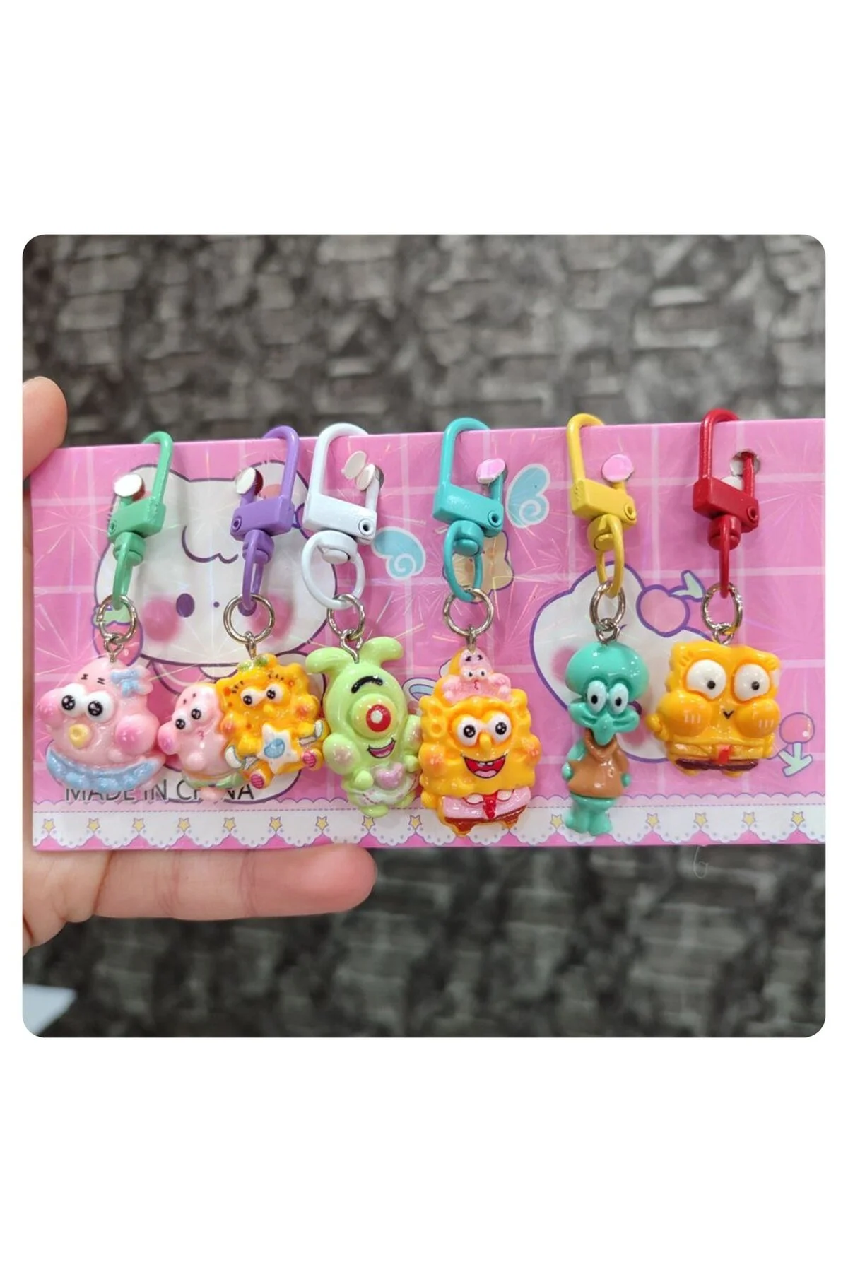 جلیقه کلید کیف جاکلیدی باب اسفنجی CHARM 6 PACK senacacollection