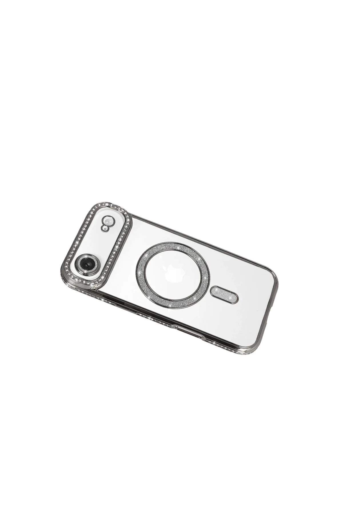کاور و قاب هوای APPLE IPHONE 17 با شارژر M SAFE سازگار دوربین نقره ای EDGE STONE COVER JOKE UnDePlus