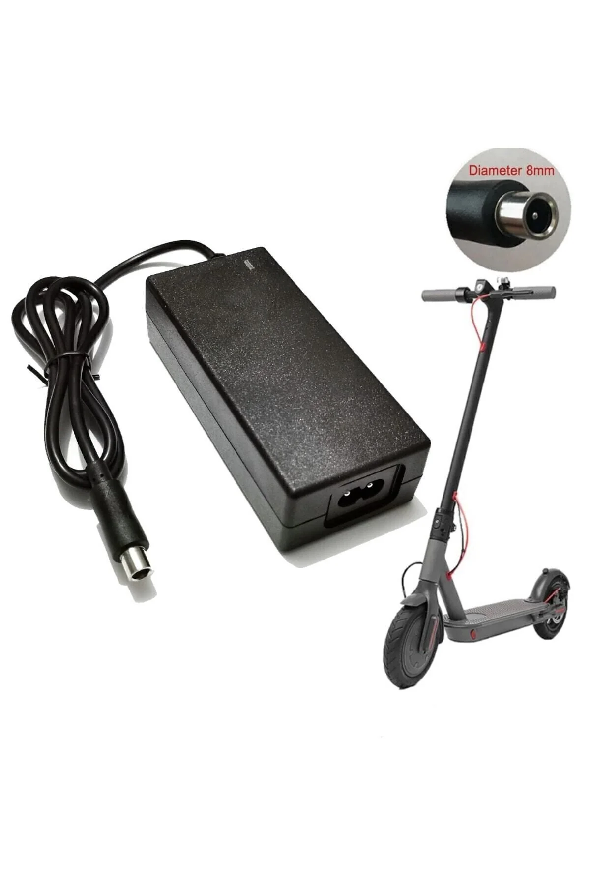 لوازم جانبی اسکوتر برقی آداپتور شارژر 42V 2A شیائومی M365 M365PRO PRO2 NINEBOT همه مدل‌ها نوع لپ‌تاپ تک پین Genel Markalar