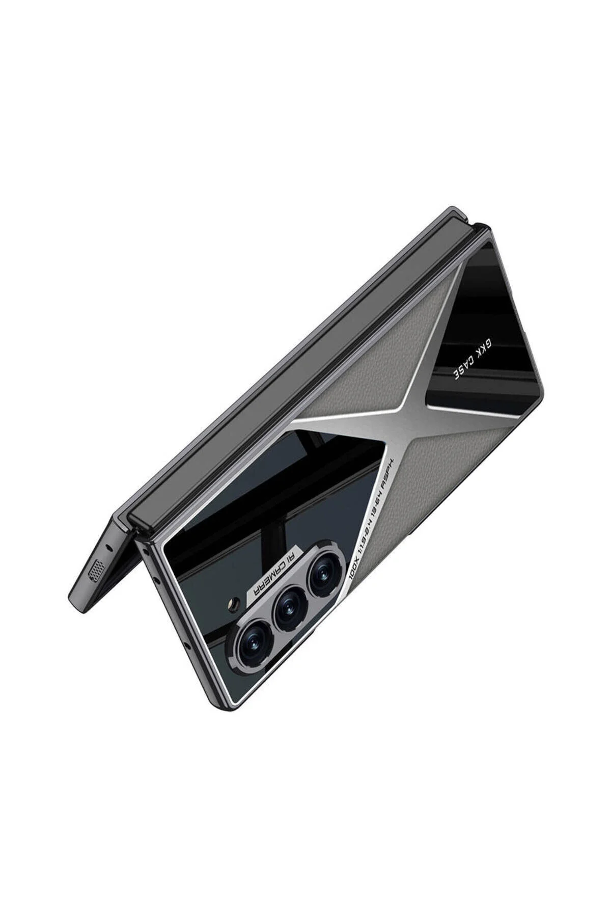 کاور و قاب GALAXY Z FOLD 6 CASE CAMERA ULTRA THIN PROTECTED PC + چرمی BACK SURFACE X PRO COVER مشکی Netzy