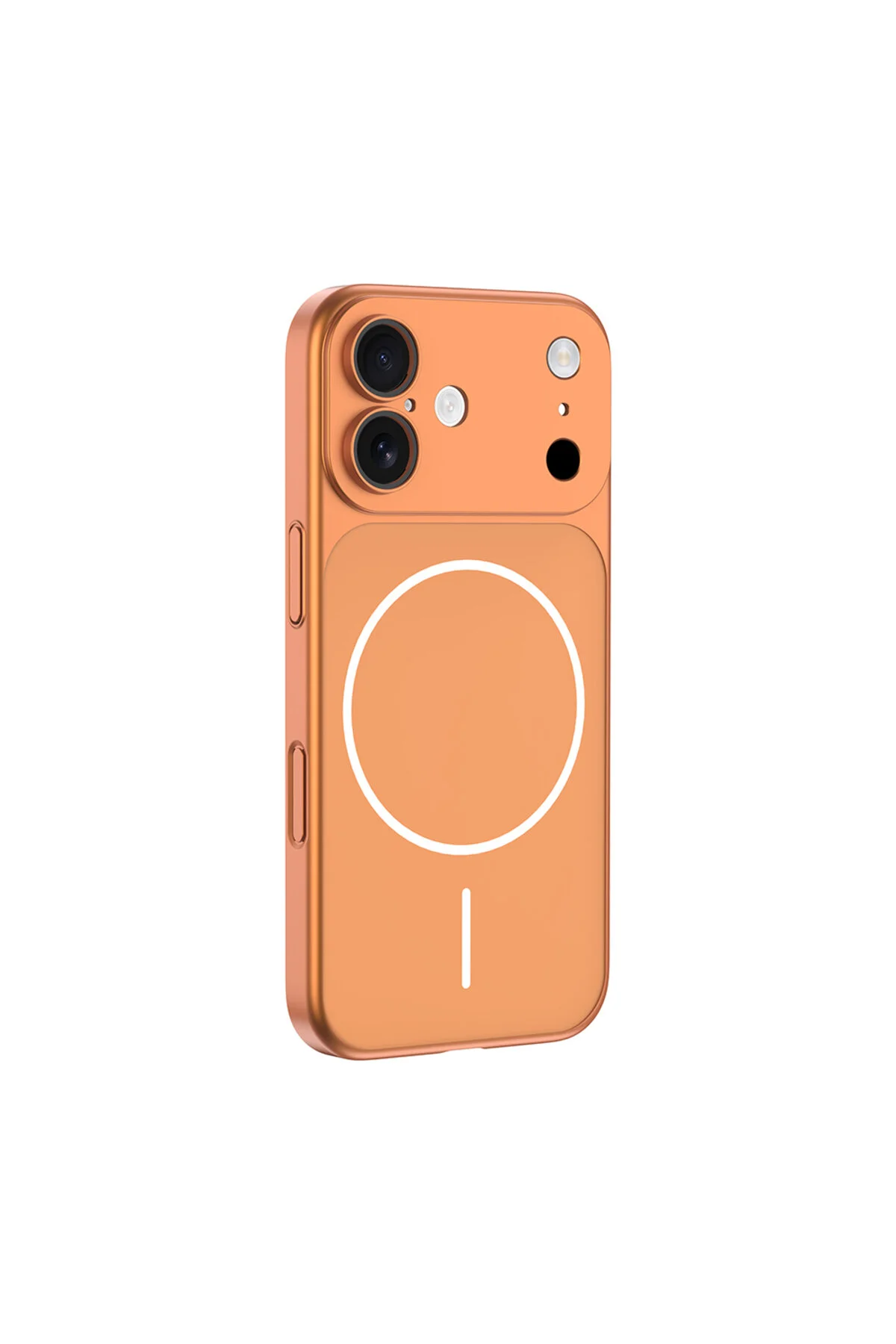 کاور و قاب آیفون 17 SYS M SAFE CHARGING FEATURED SPARK COVER با محافظ دوربین نارنجی System Com