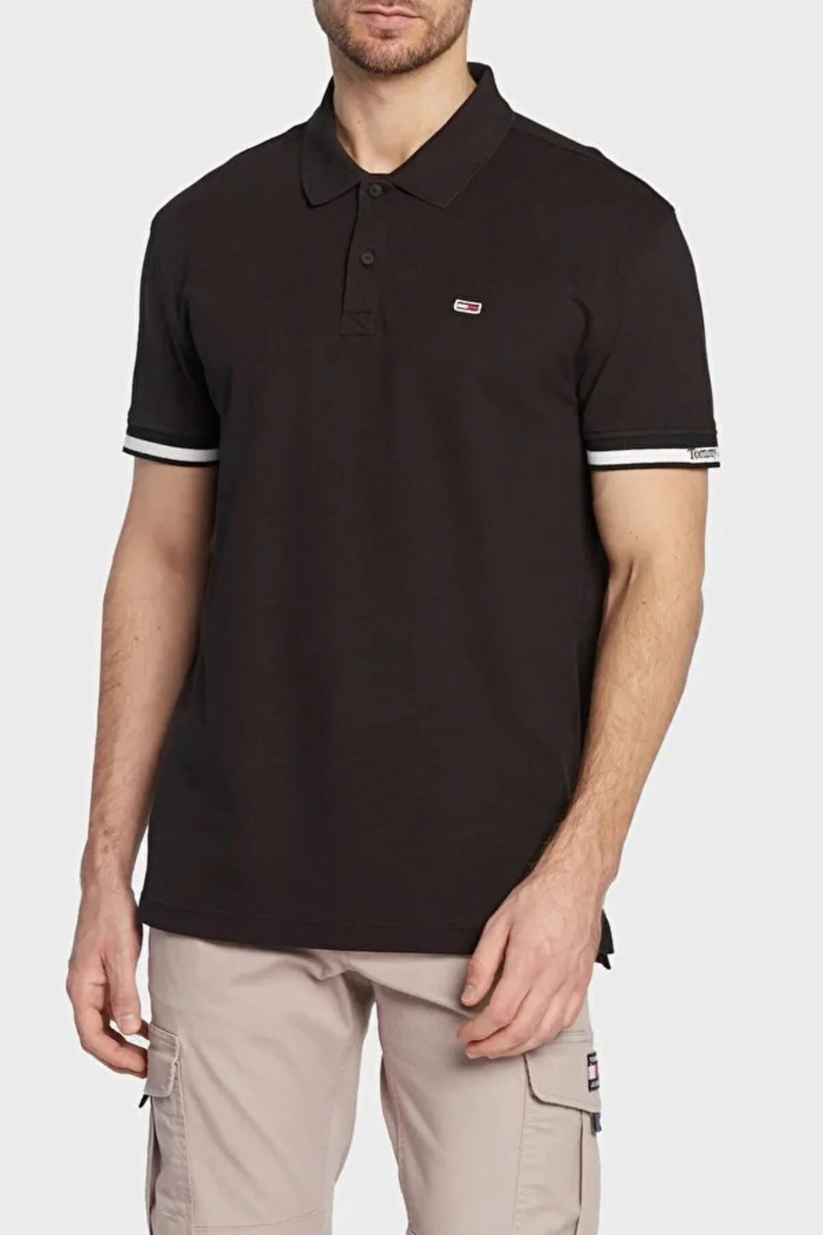 تی شرت یقه پولو مشکی مردانه آقایان تامی هیلفیگر Tommy Hilfiger