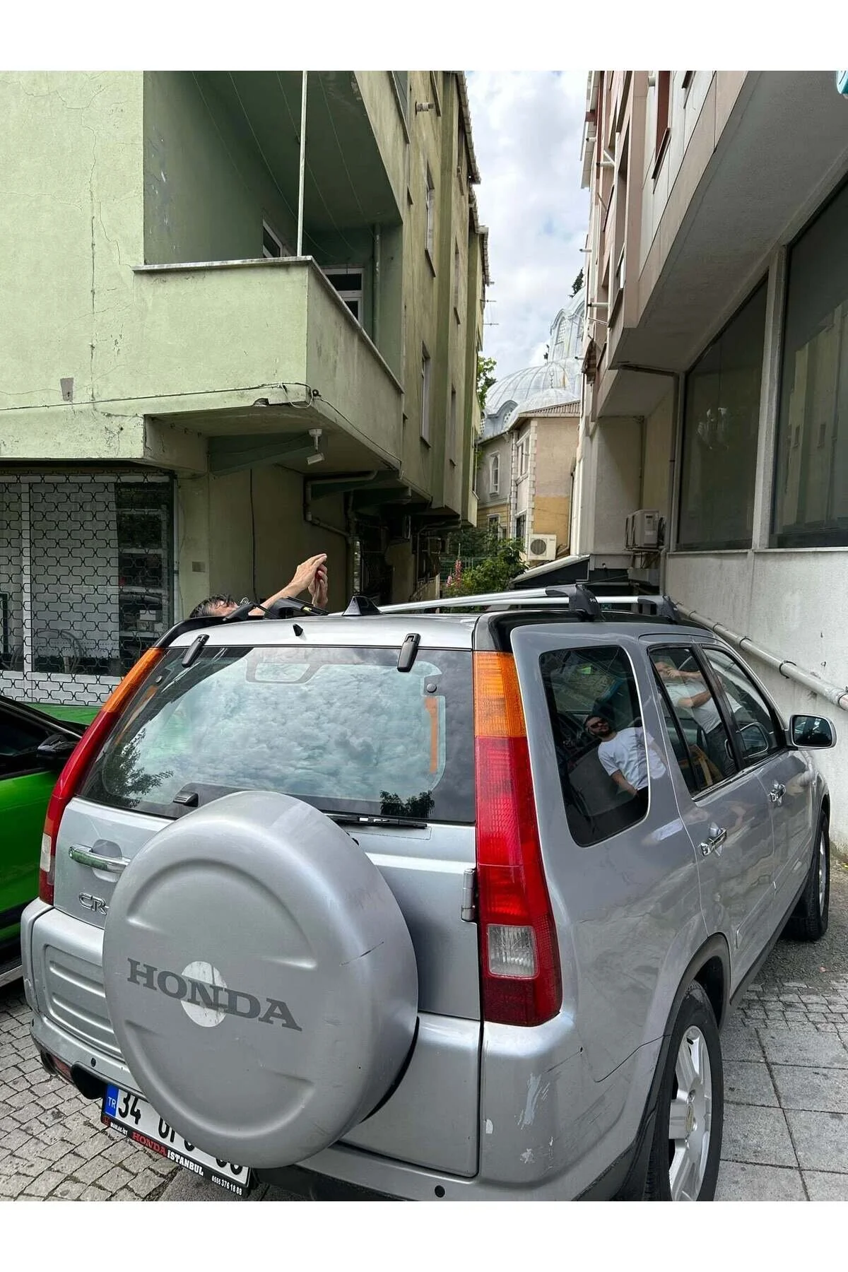 جعبه بار سقفی HONDA CR V MK2 2002 2006 ROOF RACK CARRIER SPACER POST ROD PAW PRO 2 BLACK auto paw
