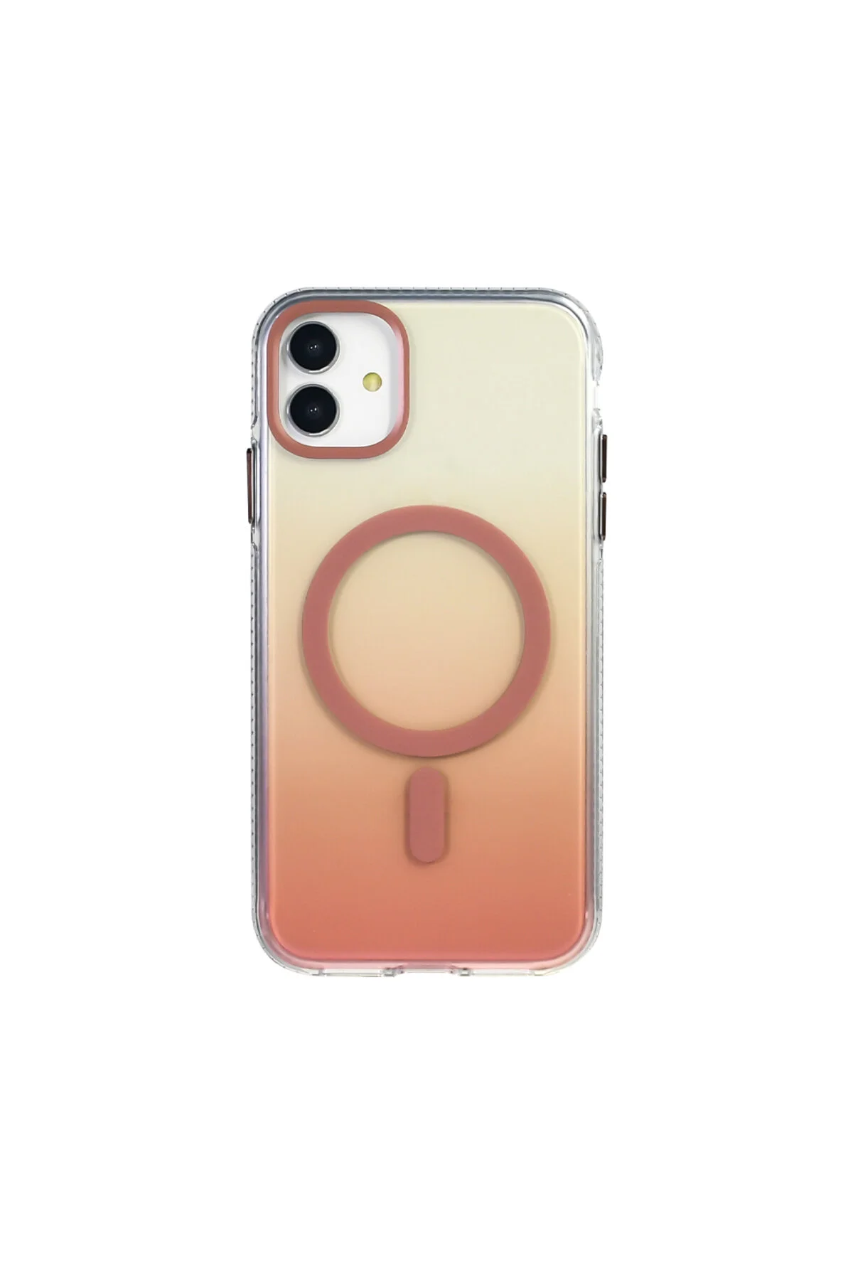 کاور و قاب محافظ رنگی شفاف TAURUS APPLE IPHONE 11 با قابلیت شارژ M SAFE Roketcim