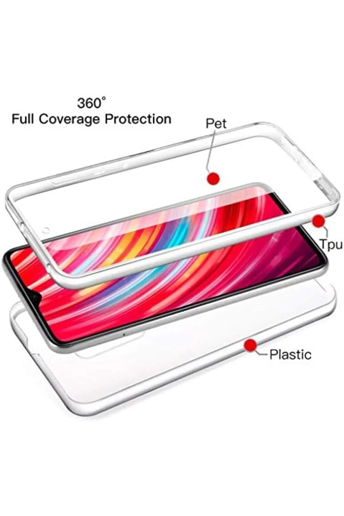 کاور و قاب محافظ کامل 6 طرفه BFSX 8 PRO 360 CLEAR SOFT TRANSPARENT سازگار با BRF