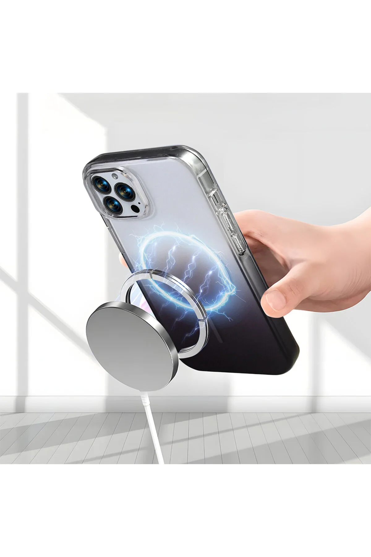 کاور و قاب روکش سیلیکونی سپتیک ZORE IPHONE 14 PRO MAX CASE APPLE با قابلیت شارژ M SAFE Casesuar