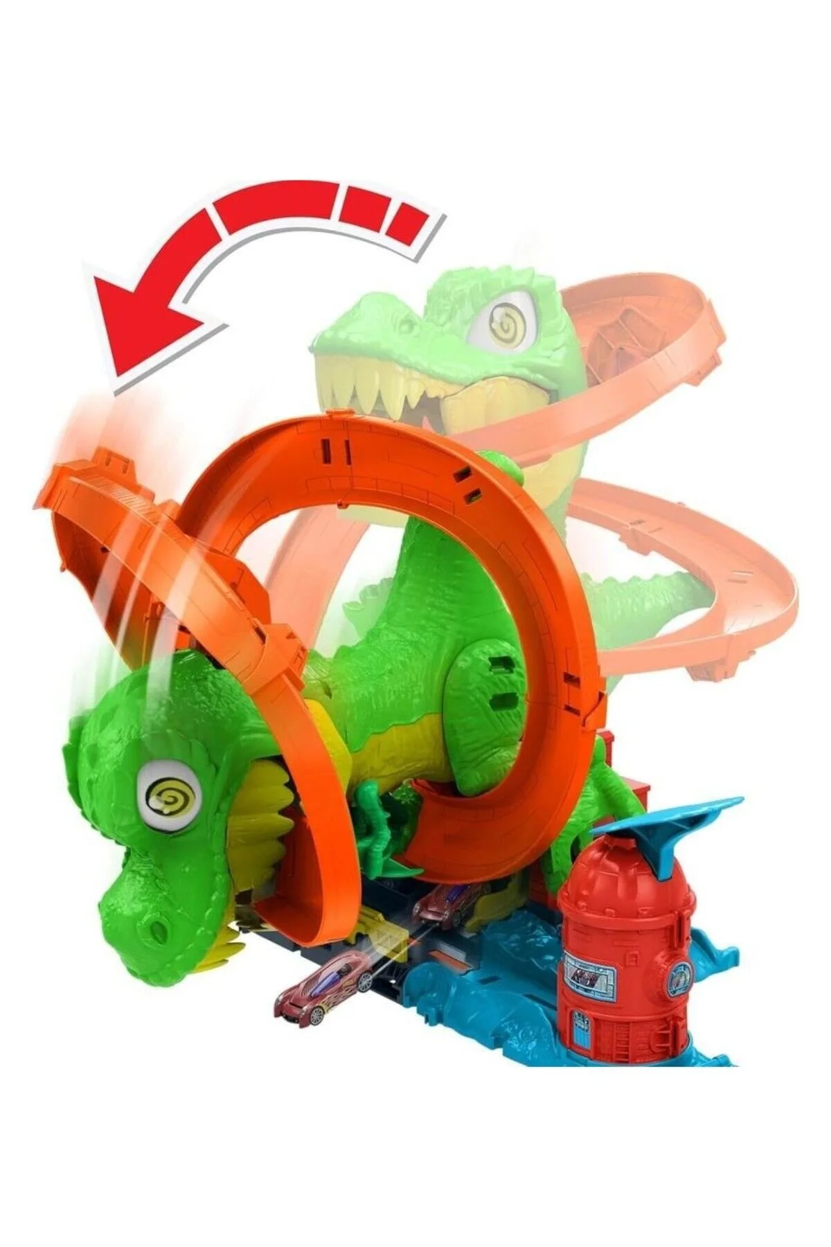 اسباب بازی های فیگور دیگر مجموعه T REX و FIRE STATION TOY HOT WHEELS