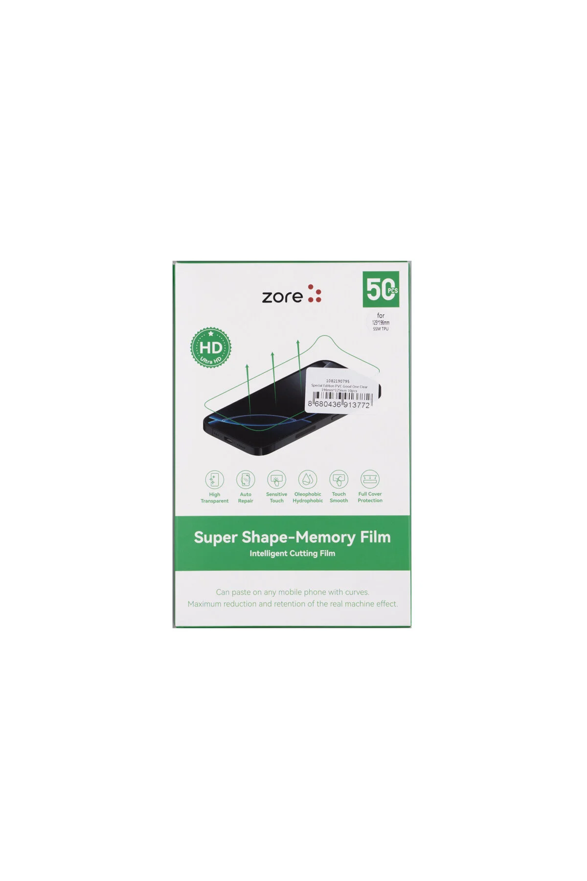 محافظ صفحه نمایش PVC شفاف Zore Special Edition با ابعاد 196mm x 125mm و بسته 50 عددی HTstore