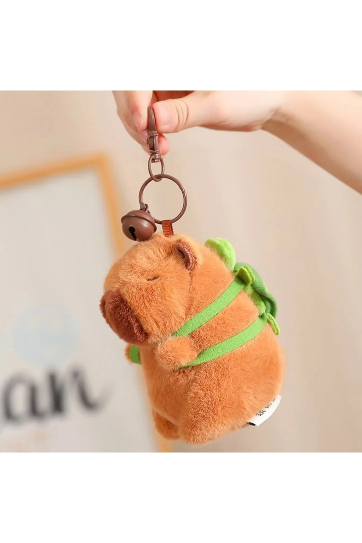 اسباب بازی های پشمی مخمل خواب دار ناز کاپیبارا داخل نرم جاکلیدی CAPYBARA فیگور با کیفیت بالا از ترکیه HEY GİDİ GİFT