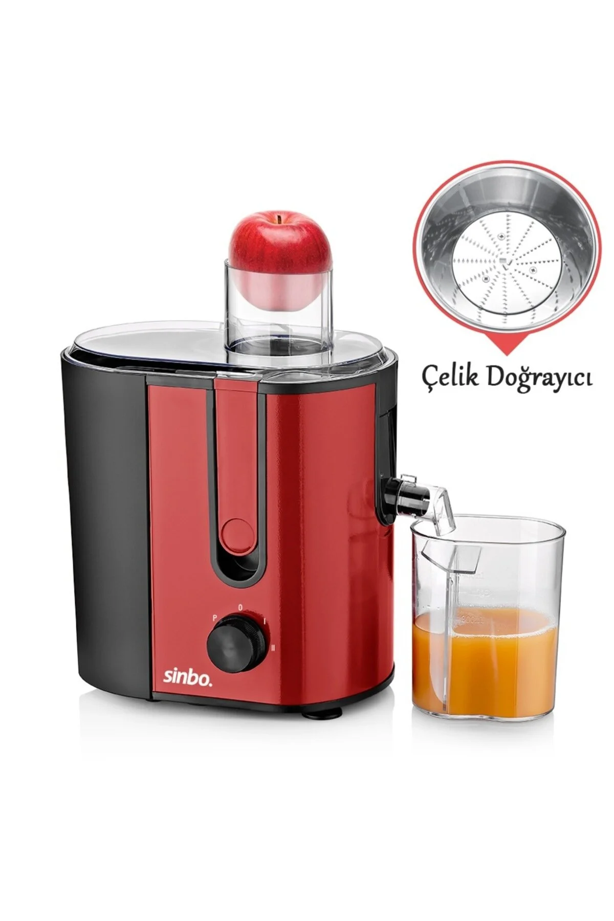 آب میوه و سبزی گیری آبمیوه SJ 3143 قرمز اورجینال Sinbo