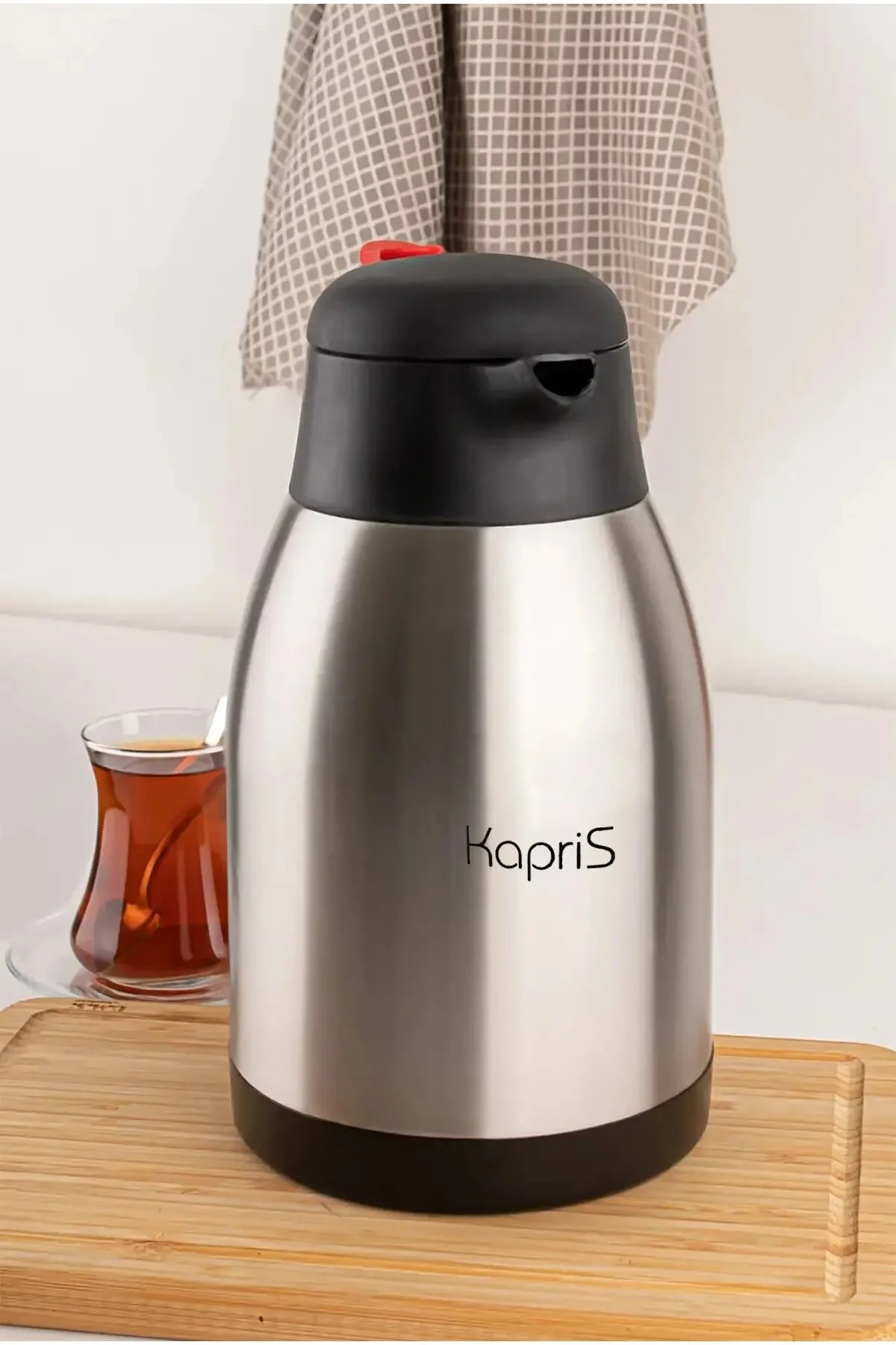 فلاسک قمقمه چای 2 لیتری استیل دولایه 8 10 ساعت سرد اورجینال Kapris