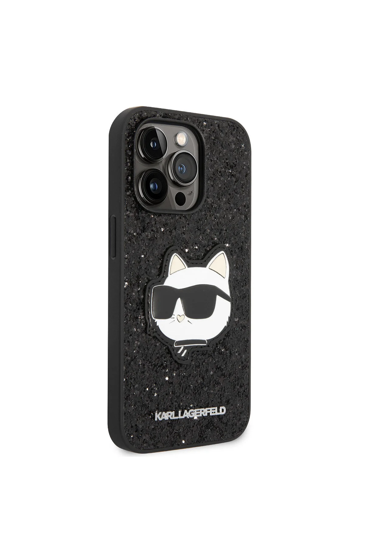 کاور و قاب چندرنگ برای iPhone 14 Pro Max با طراحی چوپت و سنگ‌های درخشان کارل لاگرفلد Karl Lagerfeld