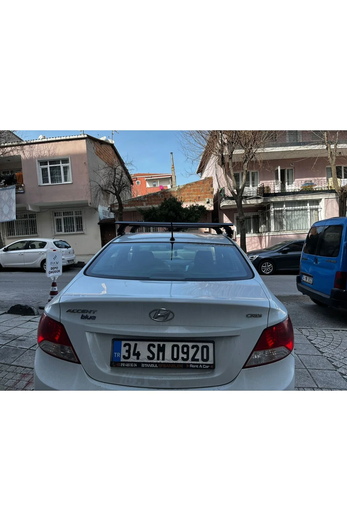 جعبه بار سقفی HYUNDAI ACCENT 2018 2025 کریر ریل میانی توروس سری PRO 4 خاکستری بدون شکاف auto paw