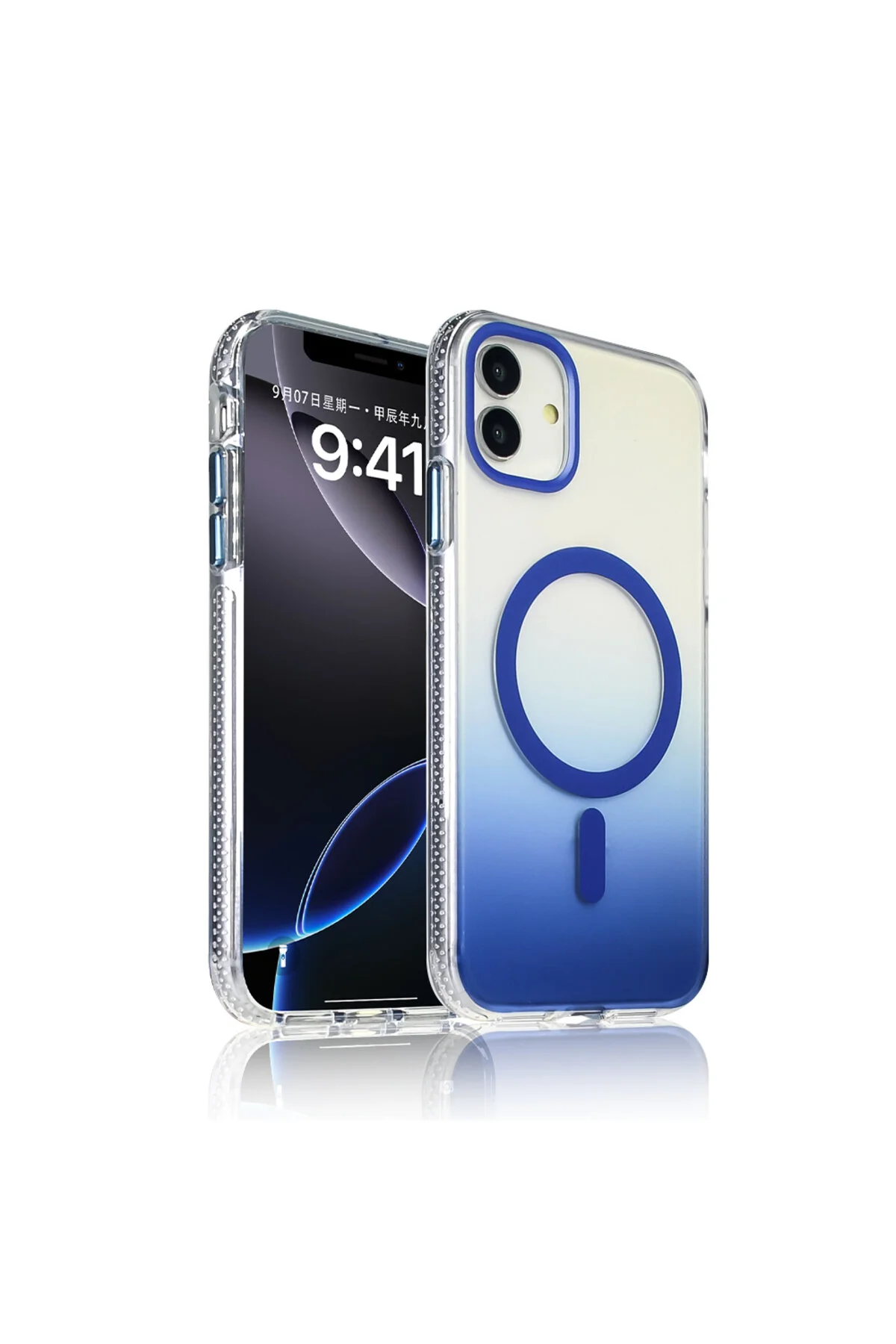 کاور و قاب محافظ رنگی شفاف TAURUS APPLE IPHONE 11 با قابلیت شارژ M SAFE Roketcim