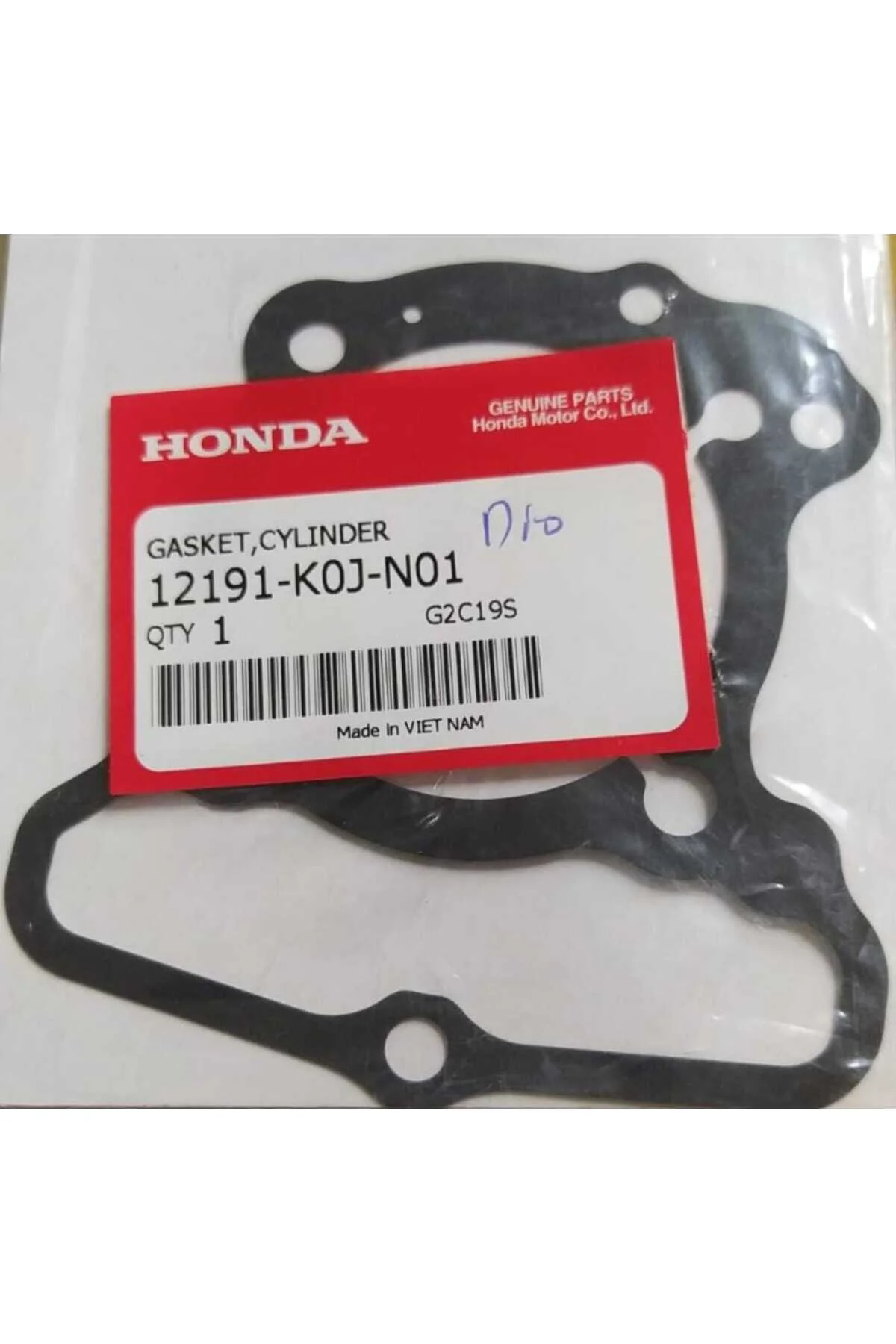 واشر موتورسیکلت DIO TOP ORIGINAL 12191 K0J N01 Honda