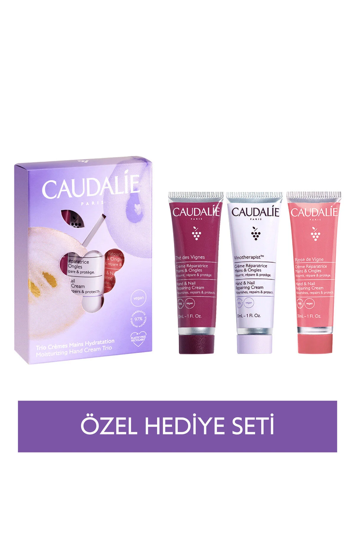Caudalie کرم مراقبت از دست ها با ترکیب مرطوب کننده حجم ۳۰ میلی لیتر