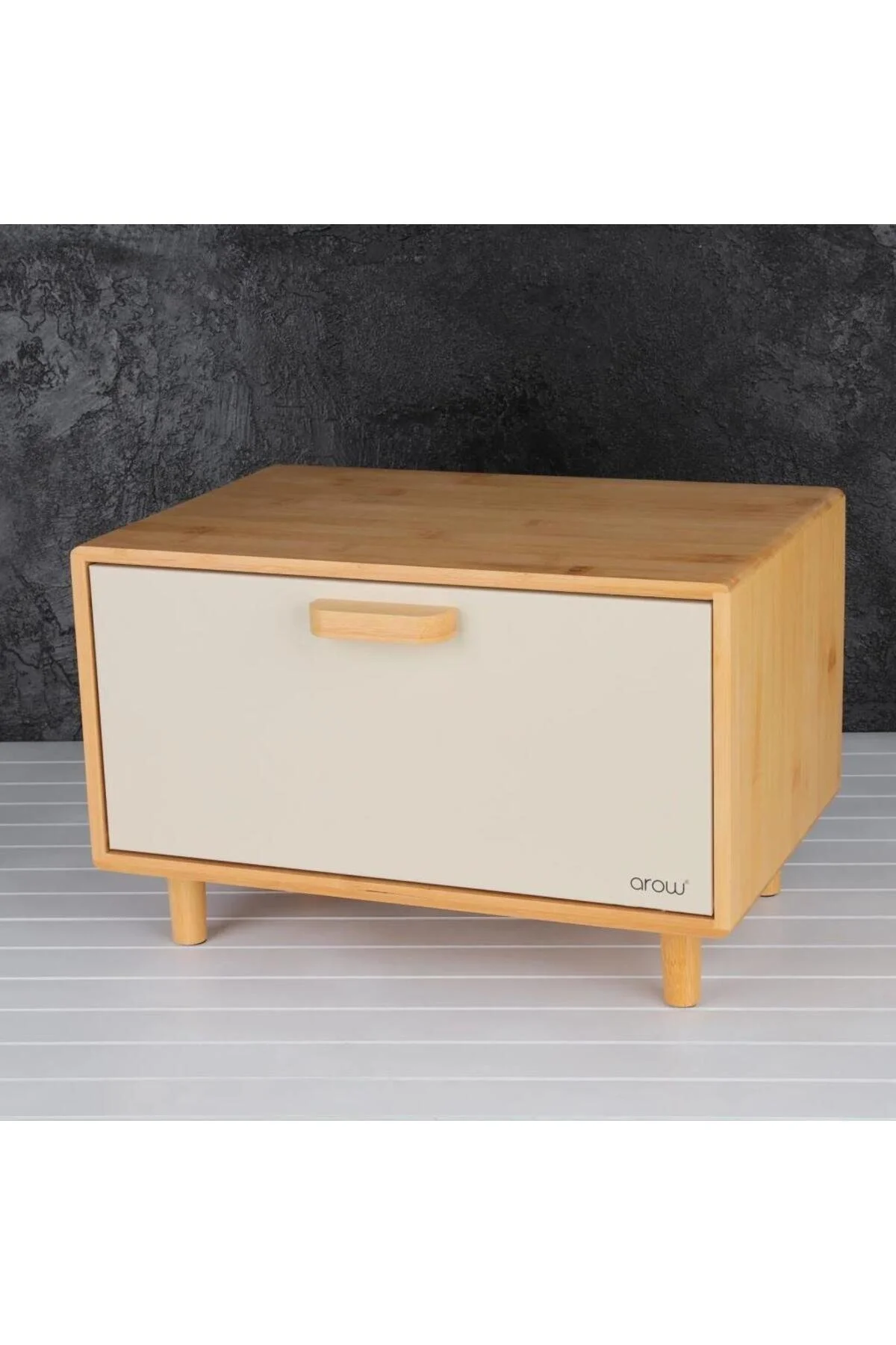 جعبه و سبد نان MUBA CONSEPT EVA BOX BREAD CABINET BAMBOO با پوشش فلزی AROW