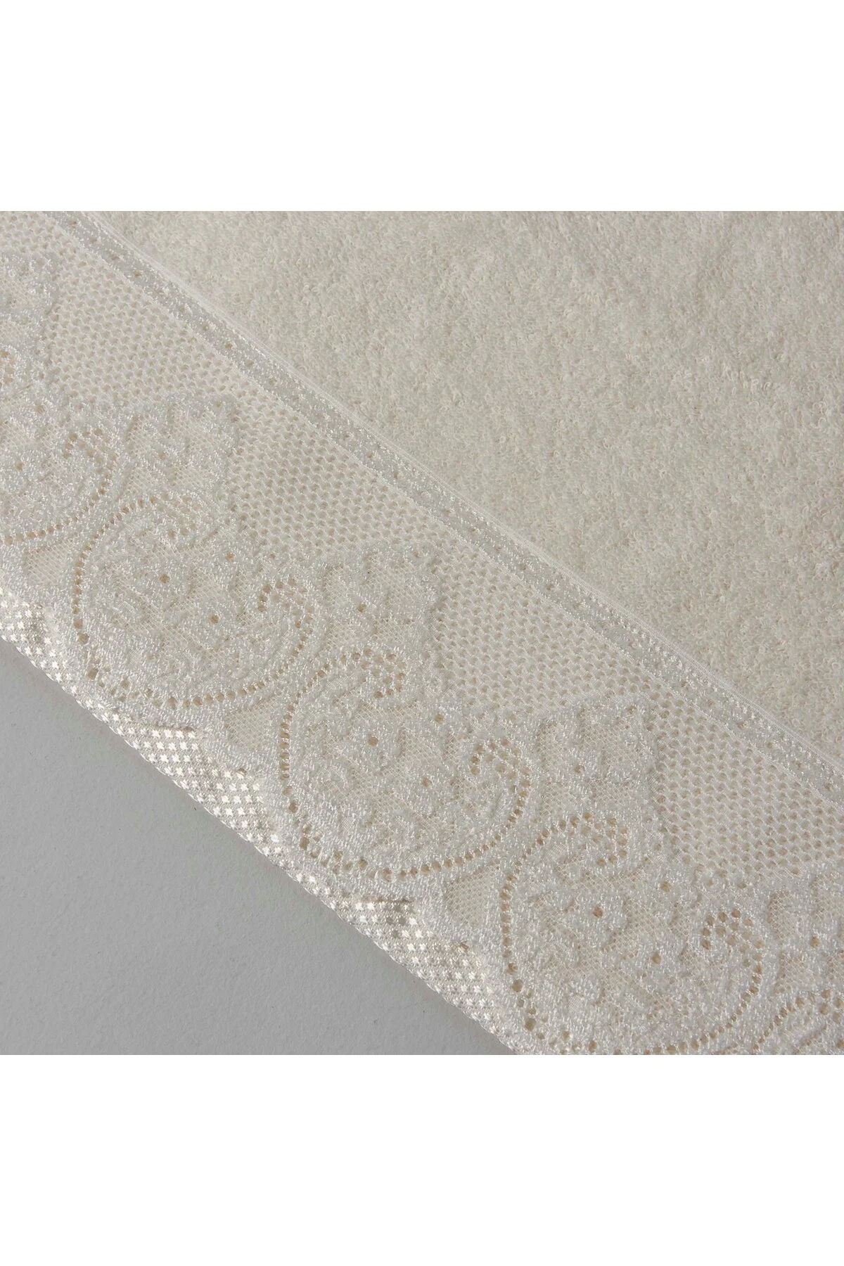 حوله پنبه توری 50X80 سانتی متر صورت Ecru Linens
