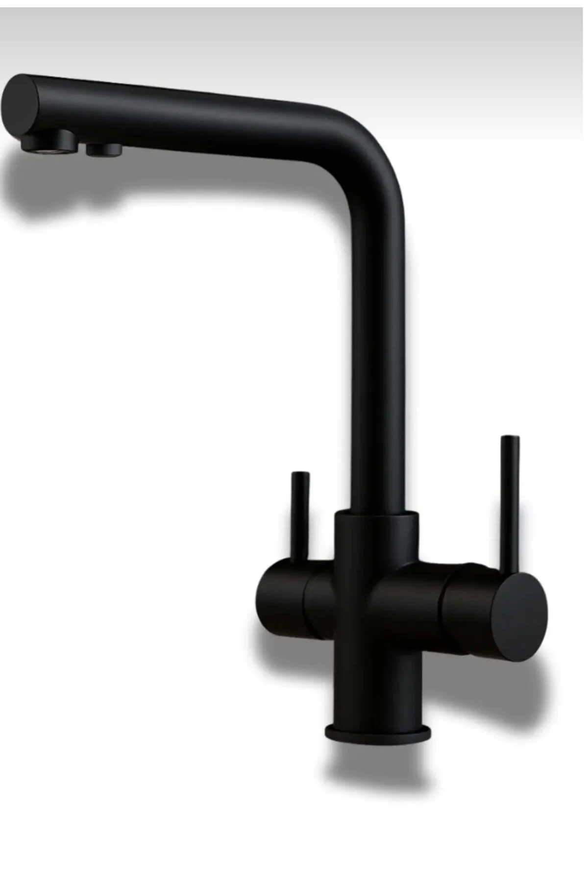 شیرآلات شستشو سینک آشپزخانه سه طرفه میکسر تصفیه شده لوکس مشکی luxury faucet