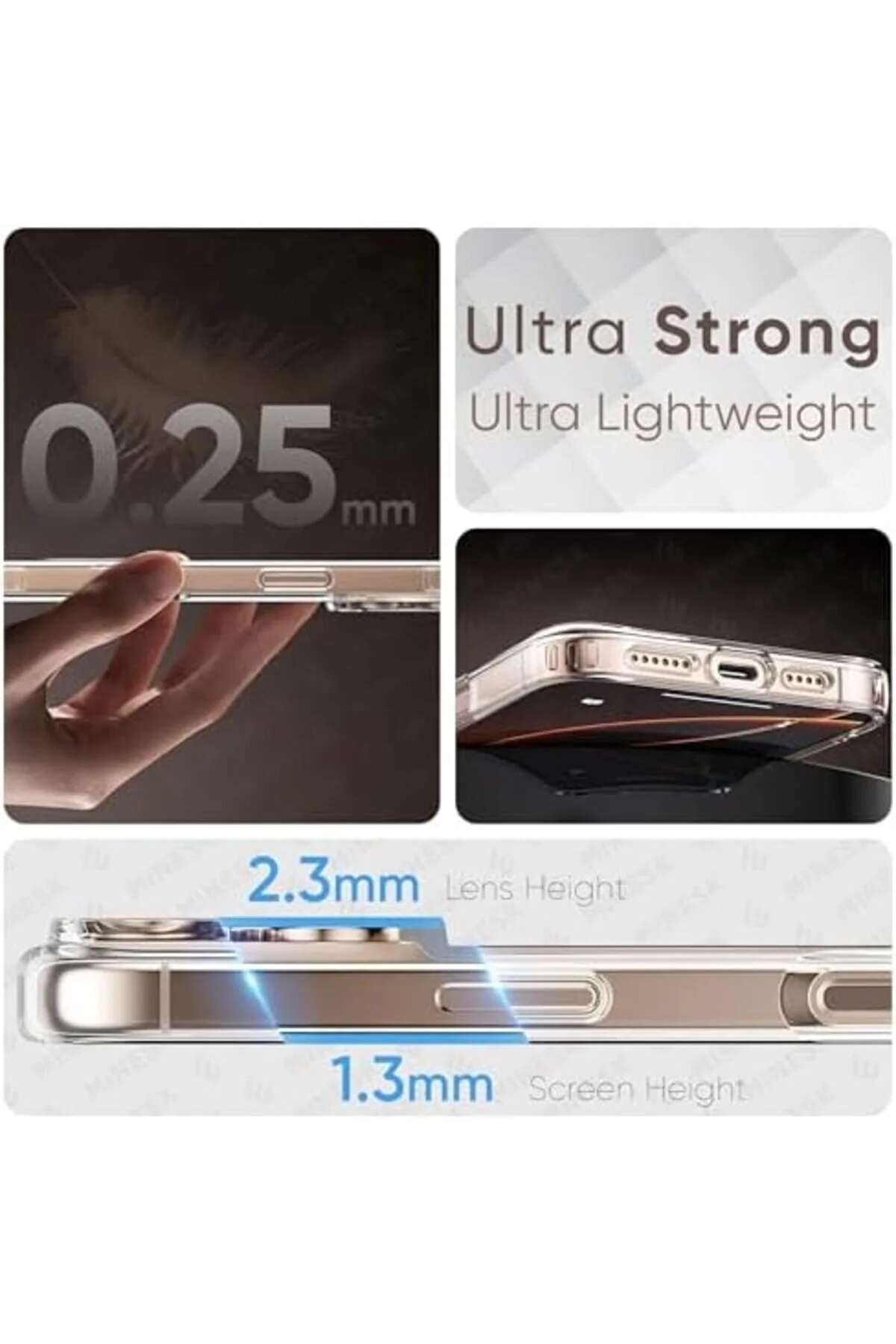 کاور و قاب کیس سازگار با کیفیت ممتاز سری ORIGIN برای BFSX 17 PRO MAX CRYSTAL CLEAR SUPER TRANSPARENT MATERIAL BRF
