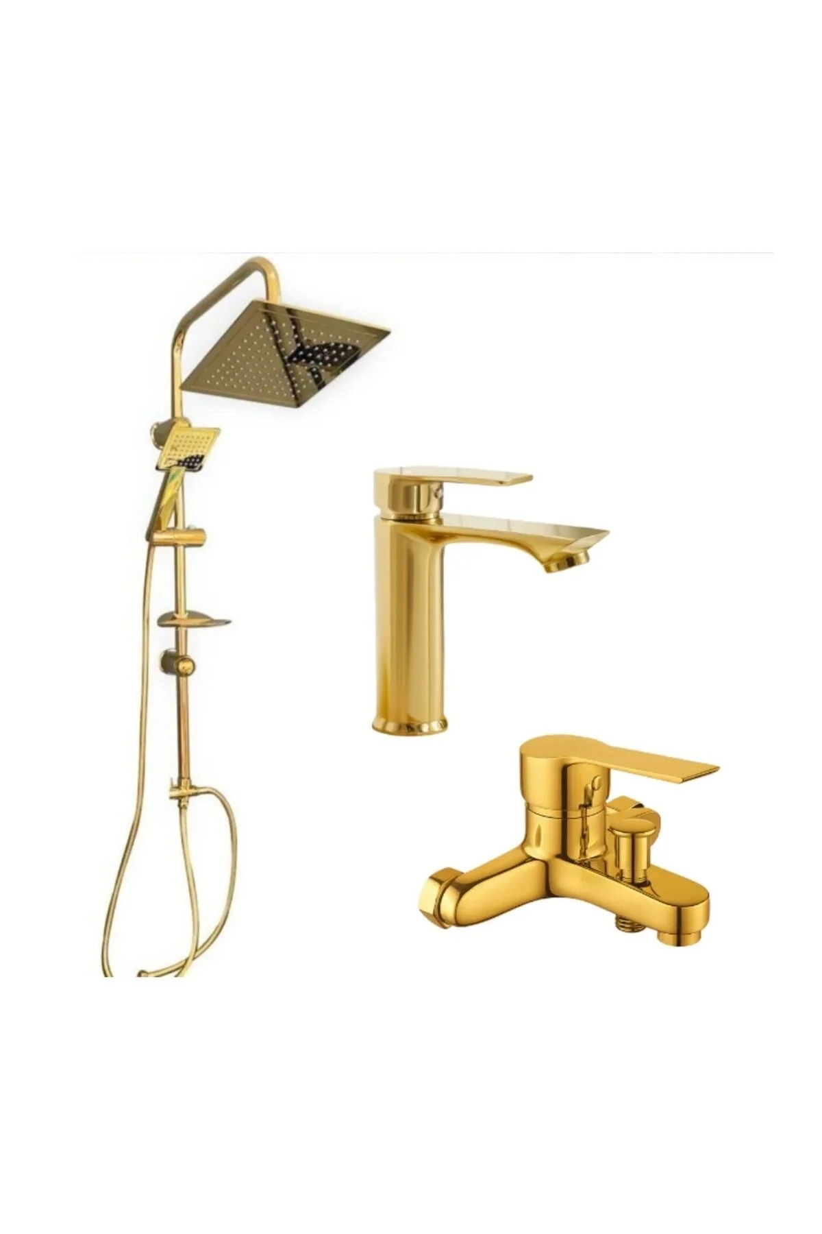 سیستم دوش ربات طلا میکسر بدنه ثابت حمام مجموعه 3 عددی luxury faucet