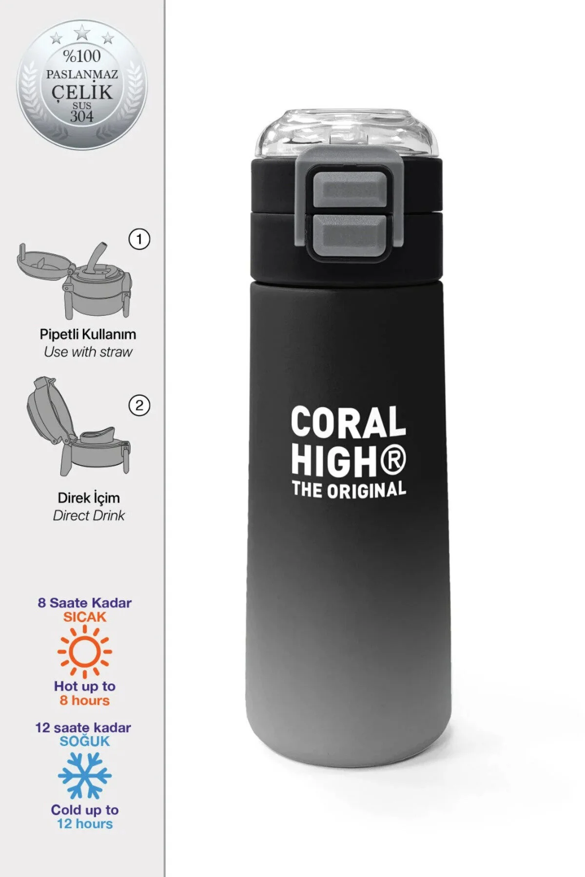 قمقمه فولادی 31853 اورجینال Coral High