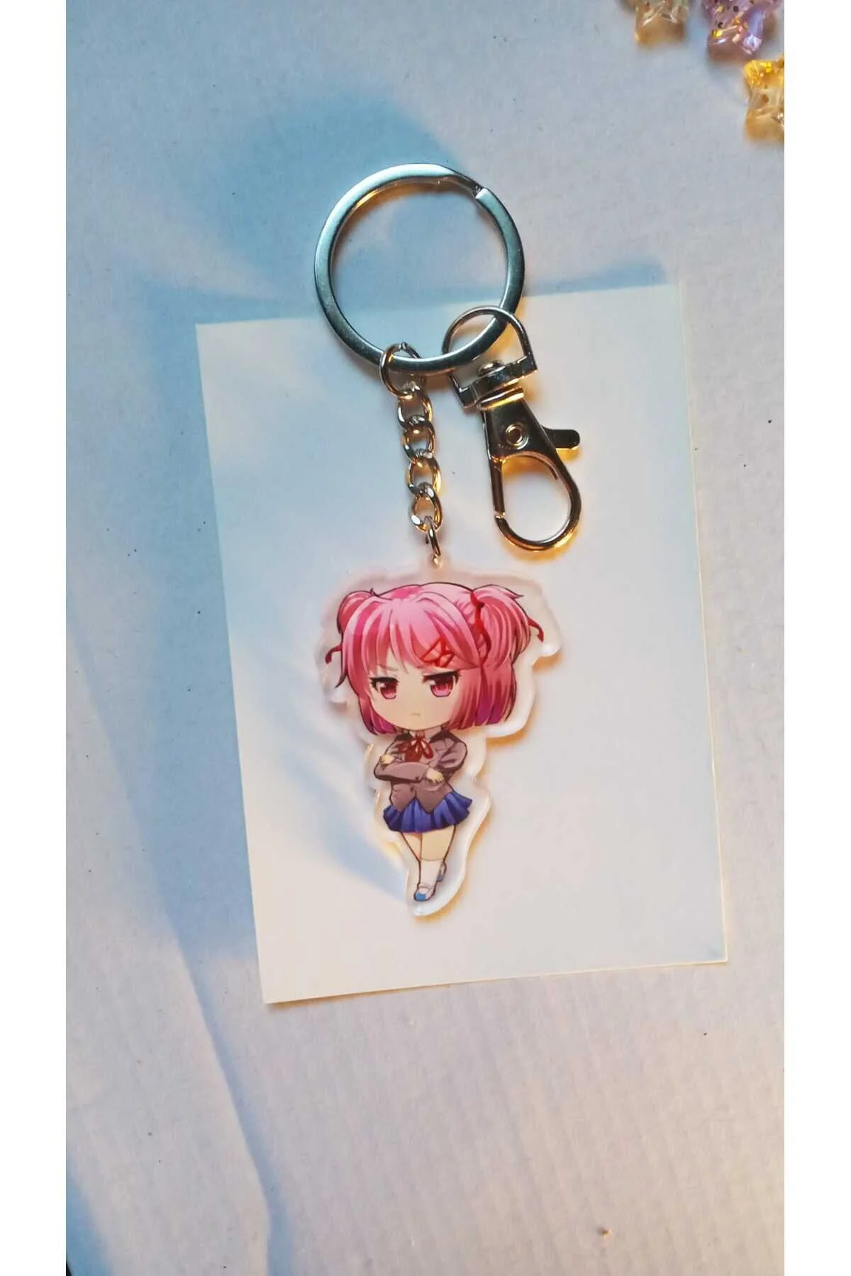 جلیقه کلید زیورآلات کیف DDLC با جاکلیدی ناتسوکی باشگاه ادبیات DOKI Atölye Moonlit