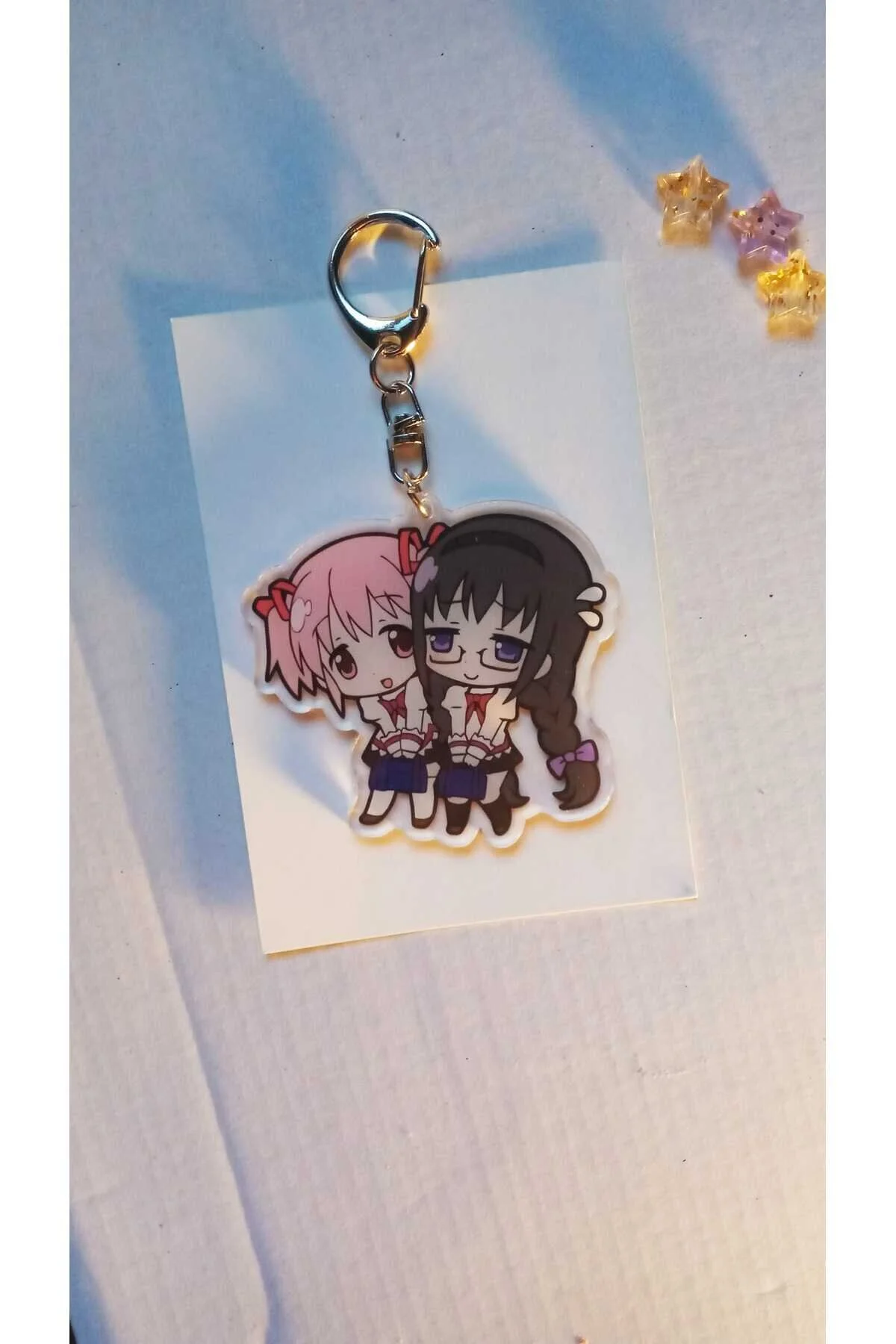 جلیقه کلید جاکلیدی اکریلیک MADOKA MAGICA و HOMURA Atölye Moonlit