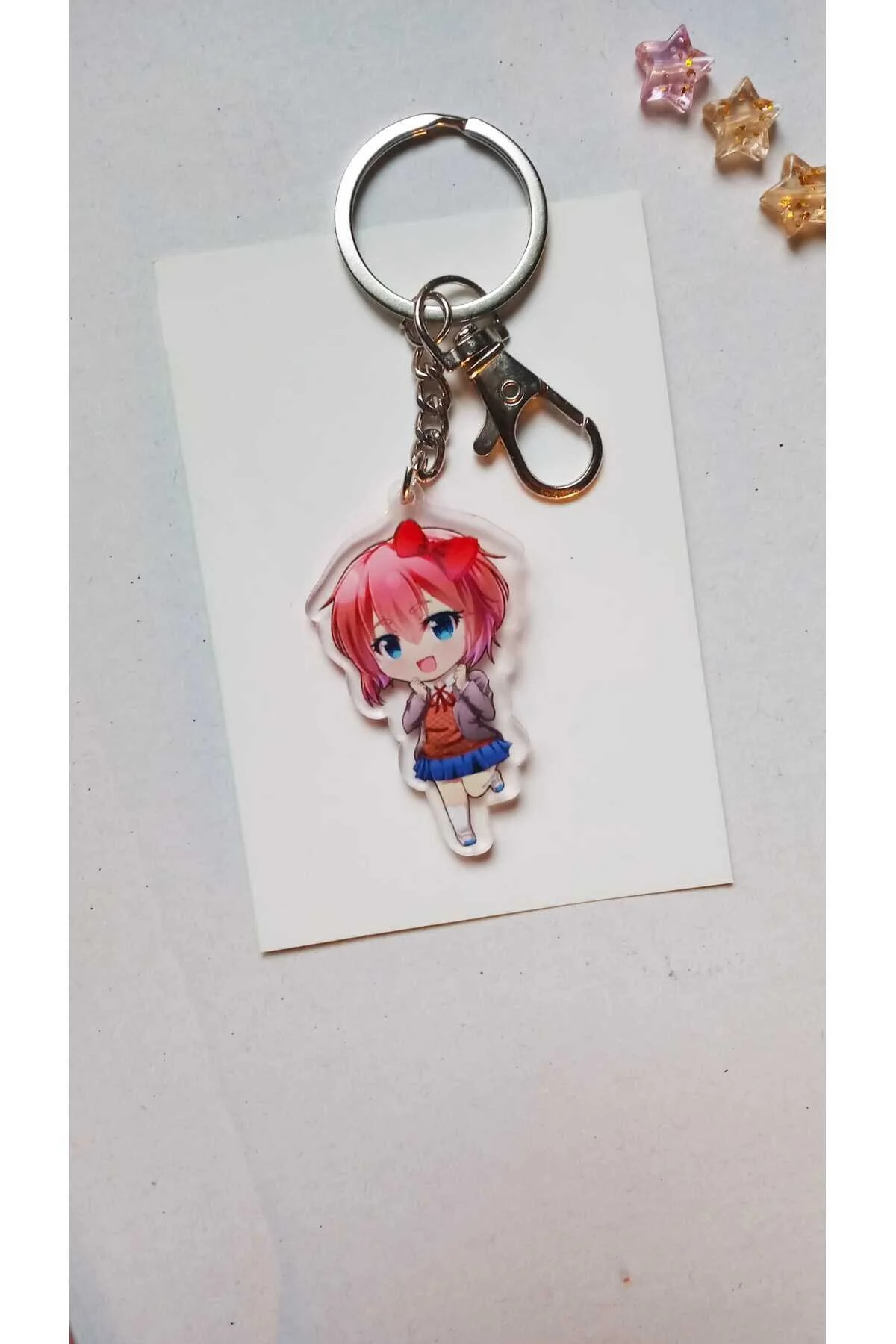 جلیقه کلید DOKI LITERATURE CLUB SAYORI CHAIN DDLC BAG CHARM Atölye Moonlit