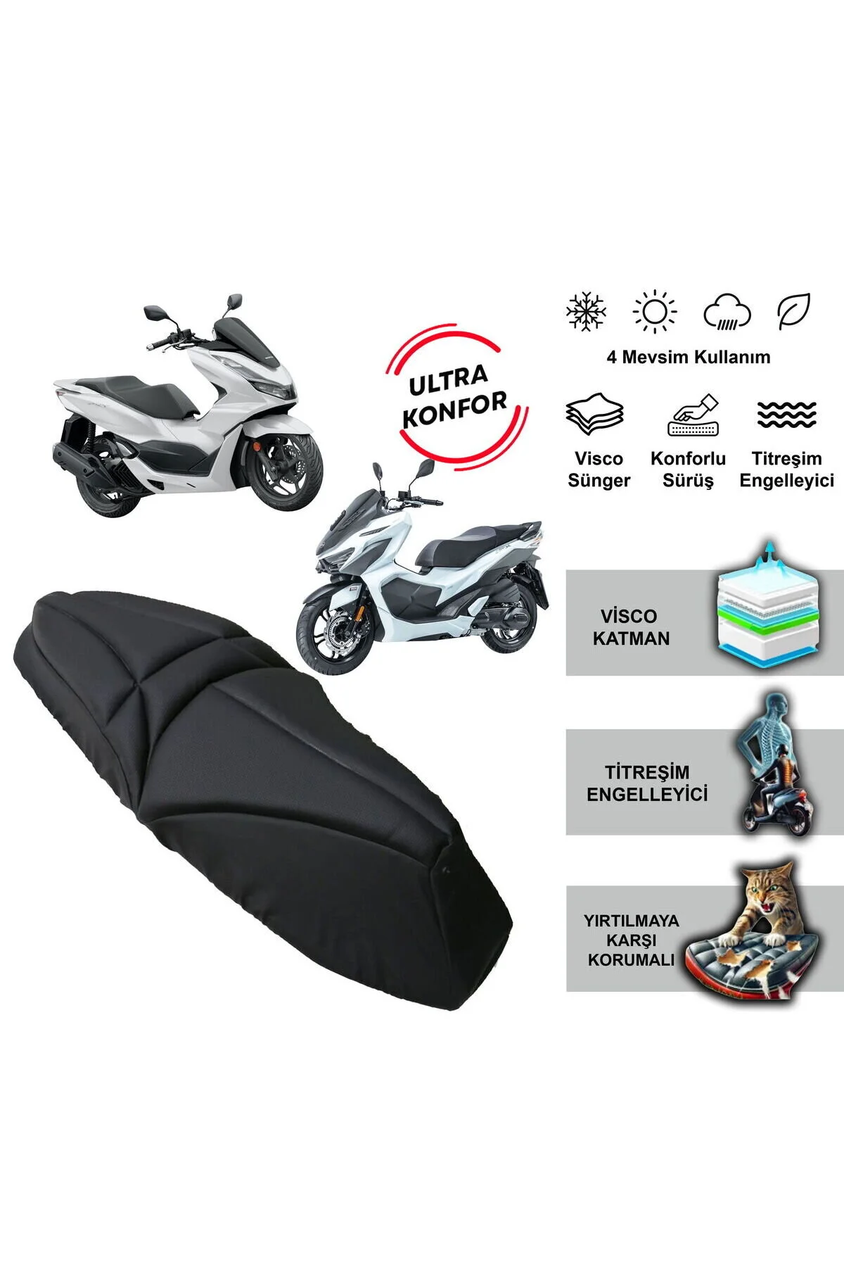پد زین موتورسیکلت ایرحاک صندلی راحتی HONDA PCX SYM JET X Vexo