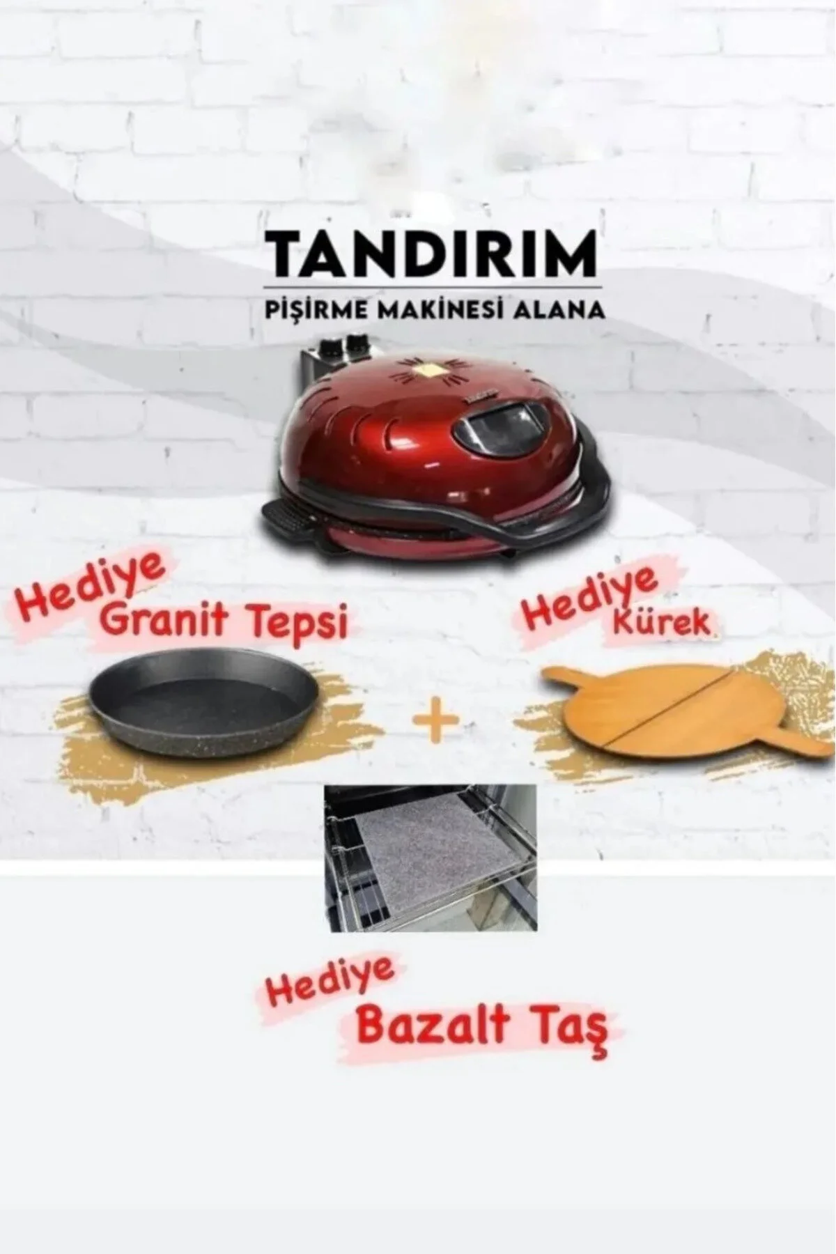 نان پز پیتزا LAHMACUN دستگاه ساخت قرمز اورجینال TANDIRIM
