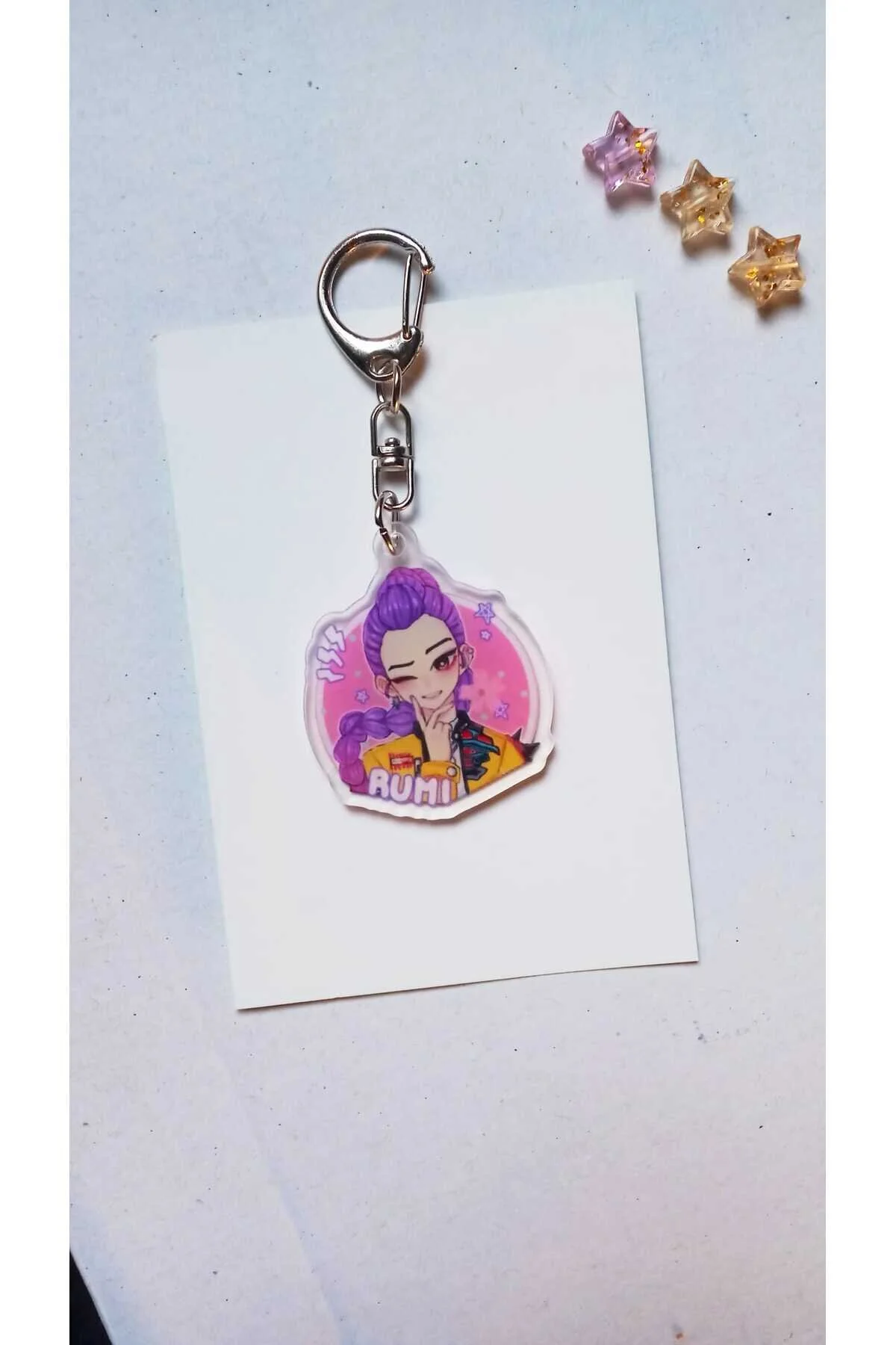 جلیقه کلید کیپاپ DEMON HUNTERS RUMI HUNTRIX KEYCHAIN Atölye Moonlit