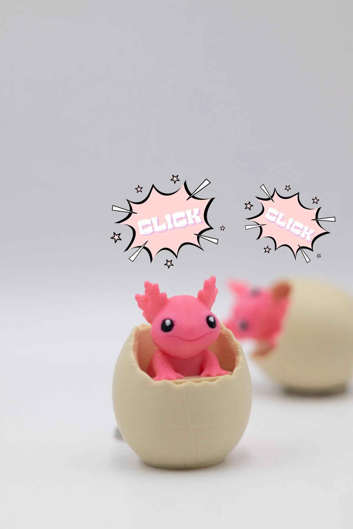جلیقه کلید جاکلیدی کلیکر AXOLOTL – چاپ سه بعدی CUTE FIDGET مینی اسباب بازی کاهش استرس Modello Craft
