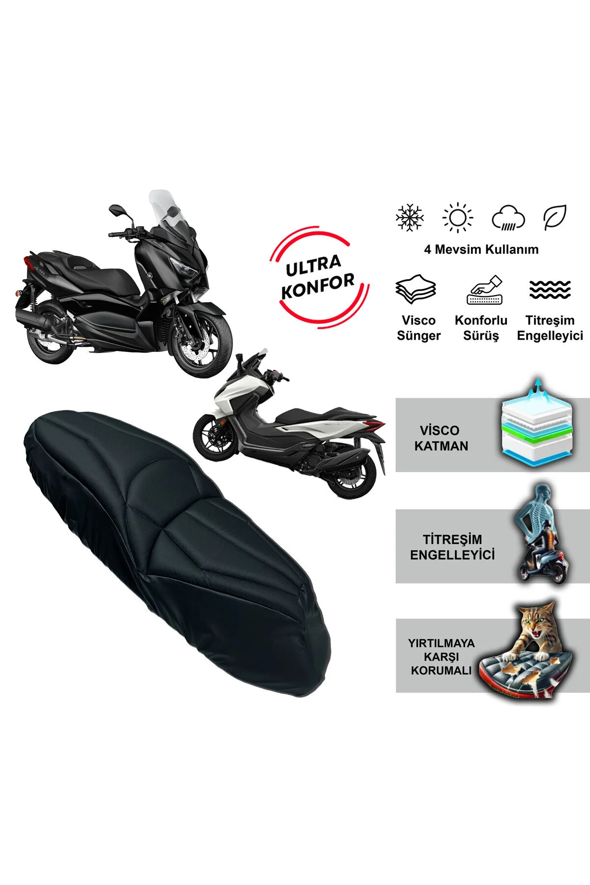 پد زین موتورسیکلت ایرحاک صندلی راحتی YAMAHA X MAX HONDA FORZA Vexo
