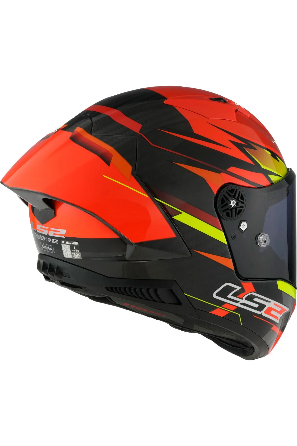 کلاه کاسکت موتورسیکلت ایمنی THUNDER CARBON GP AERO FIRE RED BLACK LS2