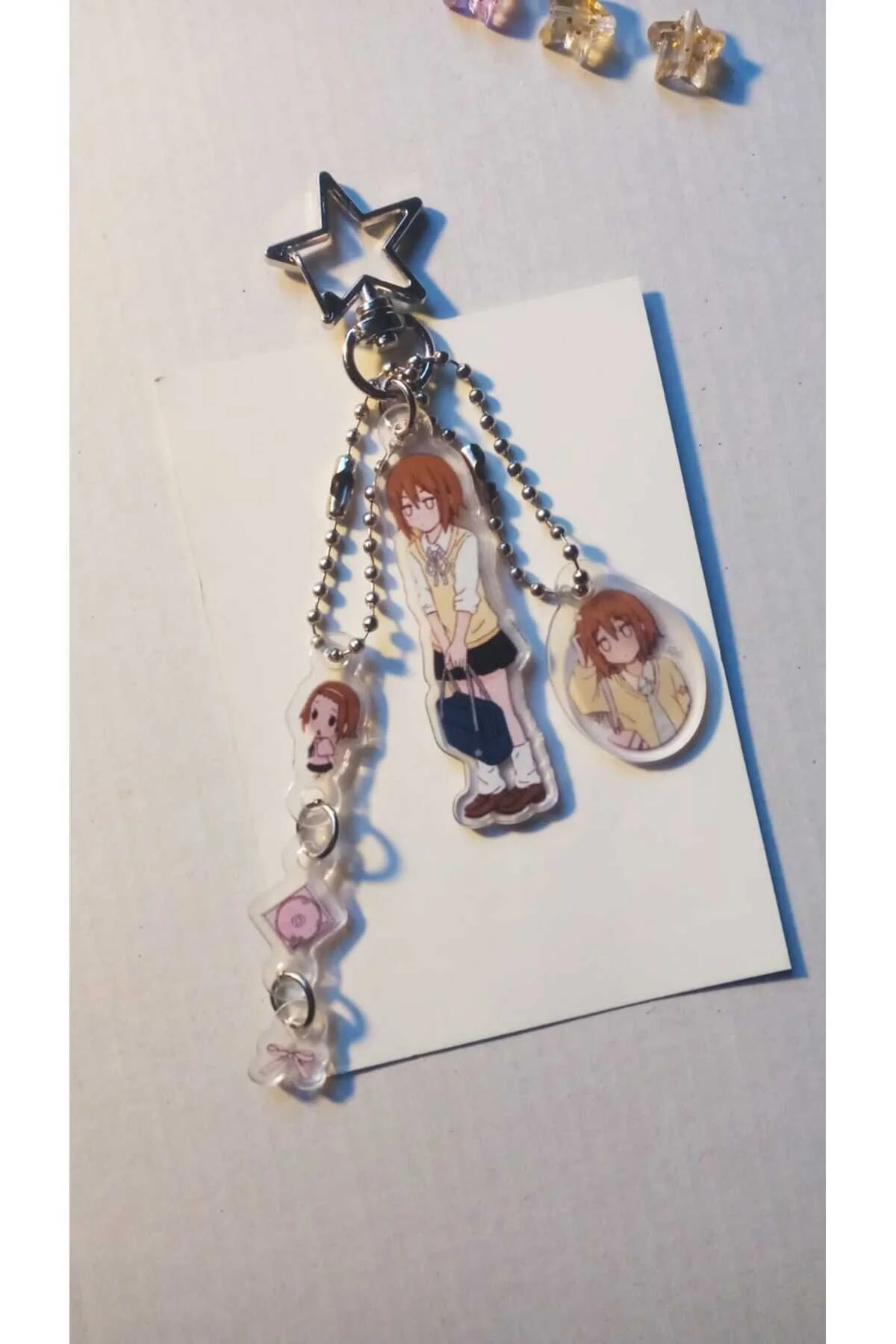 جلیقه کلید K ON RITSU TAINAKA CHAIN KEYCHAIN ANIME BAG CHARM Atölye Moonlit