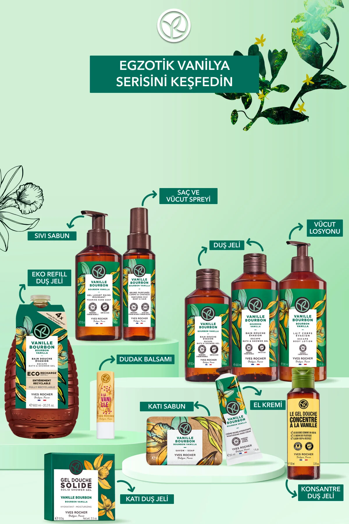صابون مایع وانیل عجیب و غریب 190ML 39456 Yves Rocher