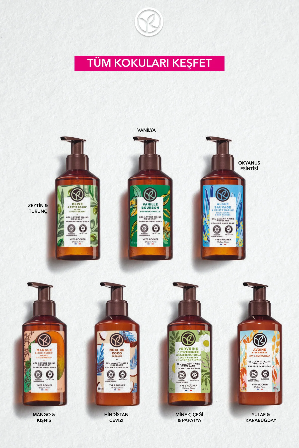 Yves Rocher صابون مایع رایحه گل های رمانتیک وحشی 190 میل