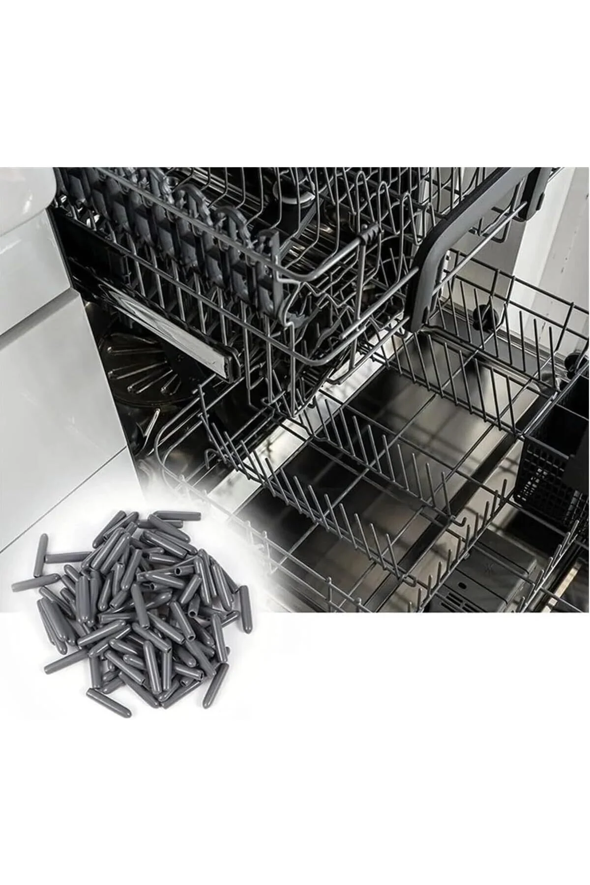 قطعات یدکی لوازم خانگی بزرگ EVYORA 150 PIECES GREY | جلوگیری از زنگ زدگی و خراش ممتاز میله های سبد ماشین ظرفشویی BRF