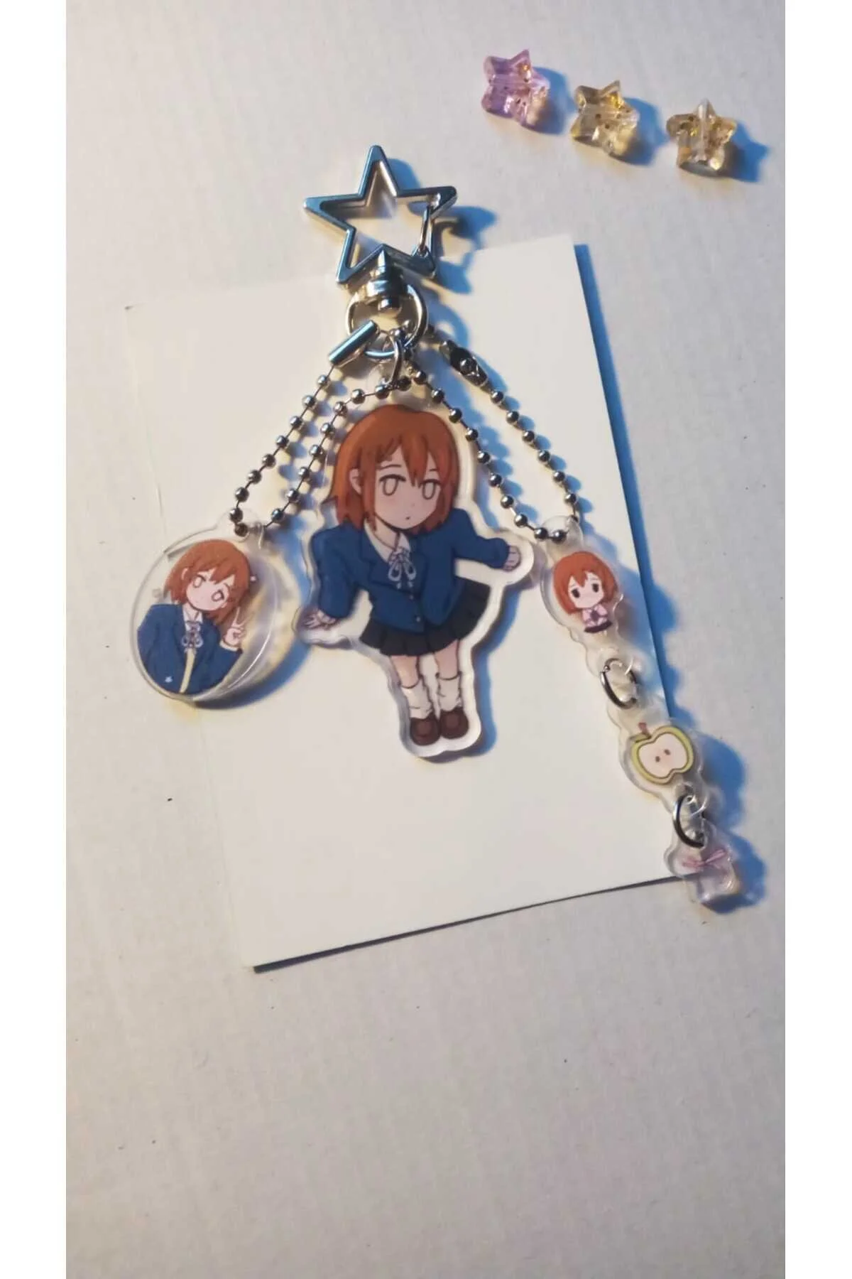 جلیقه کلید K ON HIRASAWA KEYCHAIN ANIME BAG CHARM Atölye Moonlit