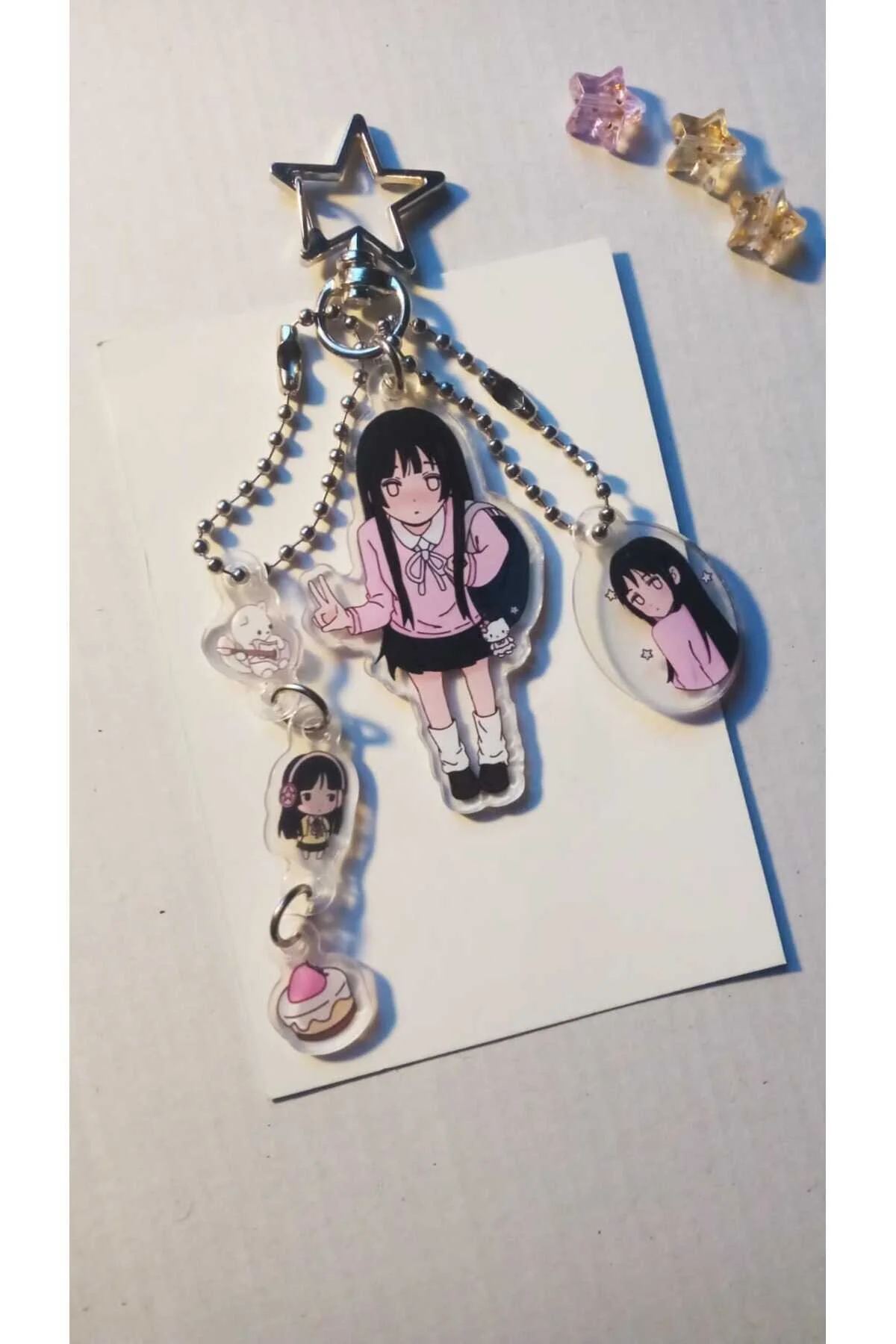 جلیقه کلید K ON MIO AKIYAMA KEYCHAIN ANIME BAG CHARM Atölye Moonlit
