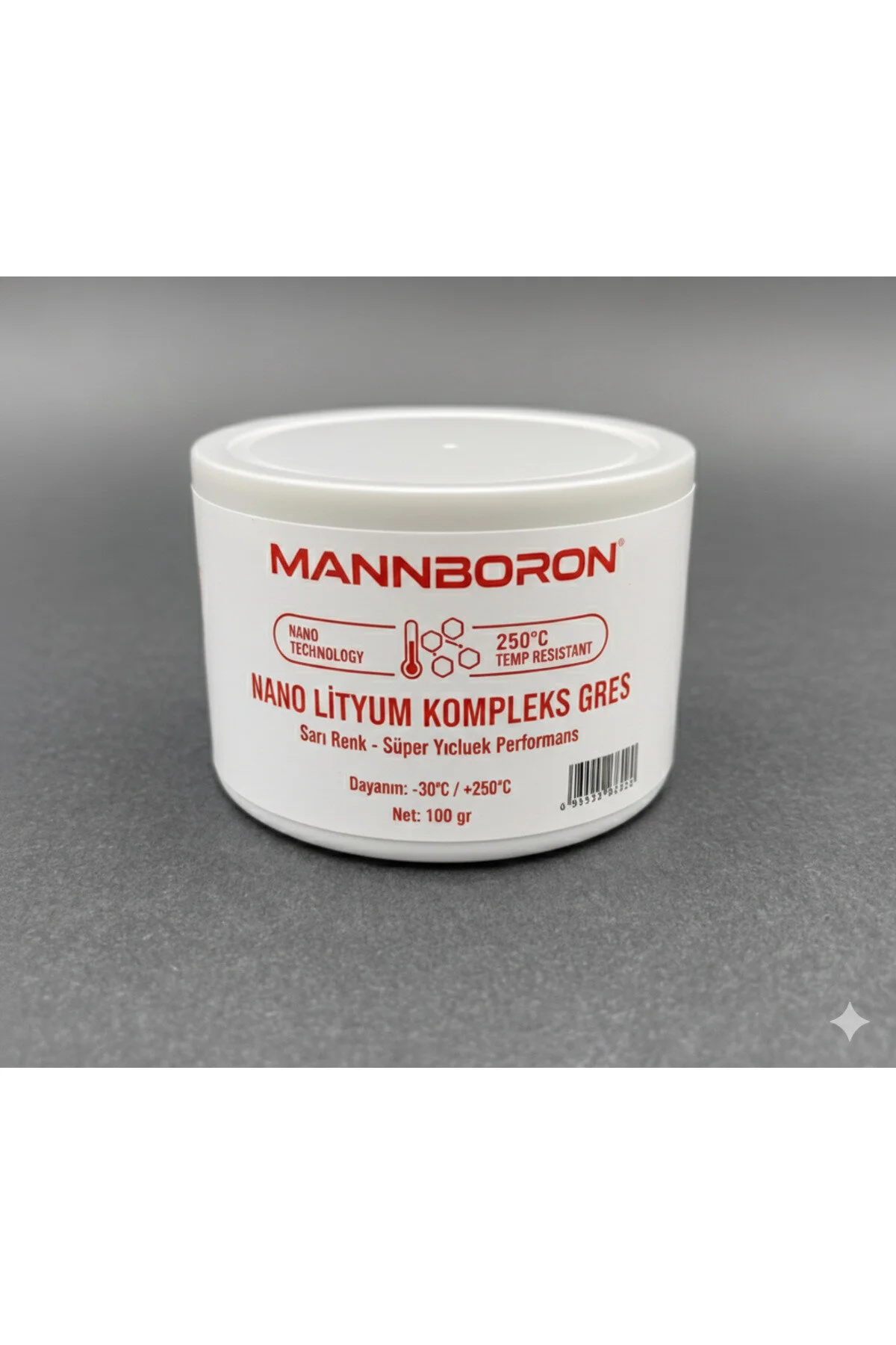 روغن و مکمل موتور MANNBORON NANO LITHIUM COMPLEX GREASE YELLOW COLOR 700 C RESISTANT 100 گرم MANNBOR