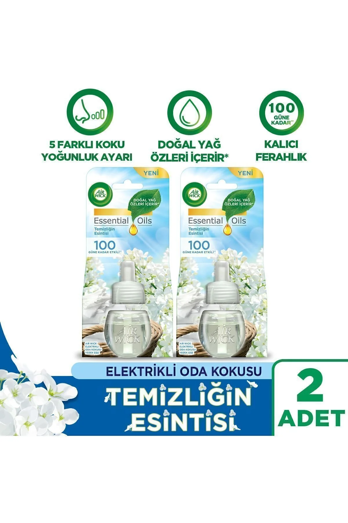 بوگیر و تصفیه کننده هوا بوی اتاق برقی بطری یدکی نسیم X 2 روغنهای اساسی Air Wick